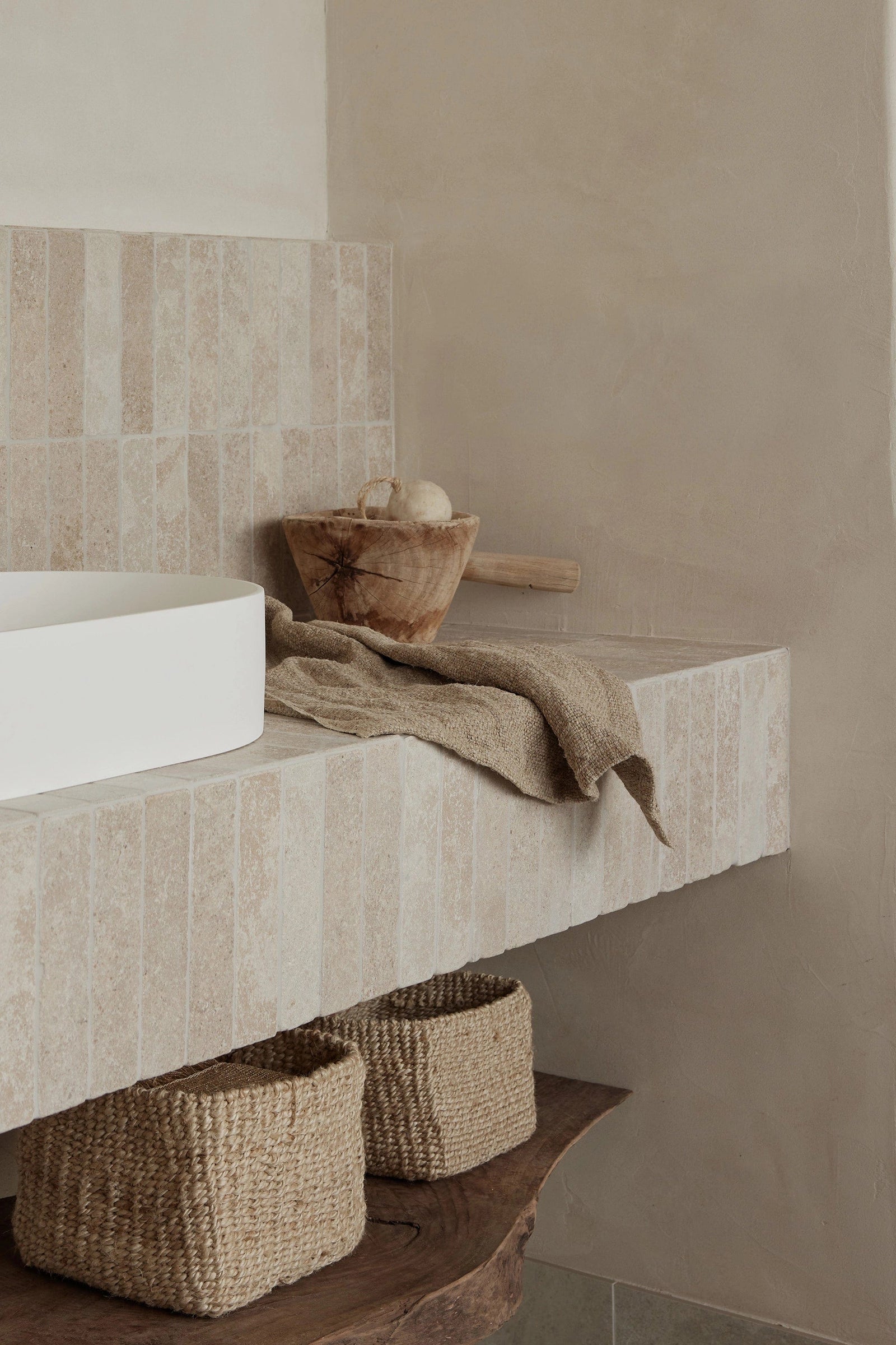 The Dharma Door Towel Saba Hand Towel - Natural Linen