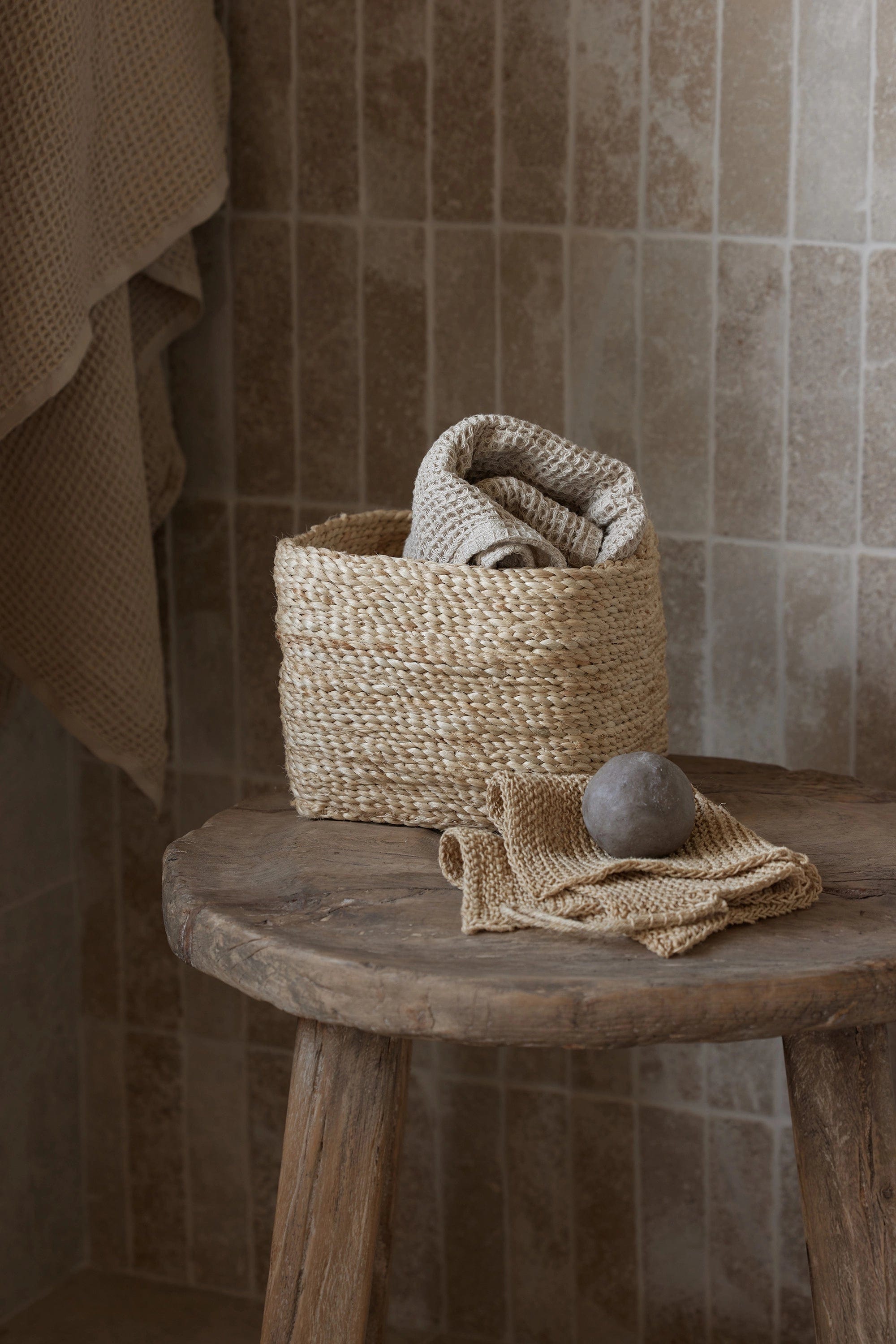 The Dharma Door Basket Small Square Jute Basket - Short