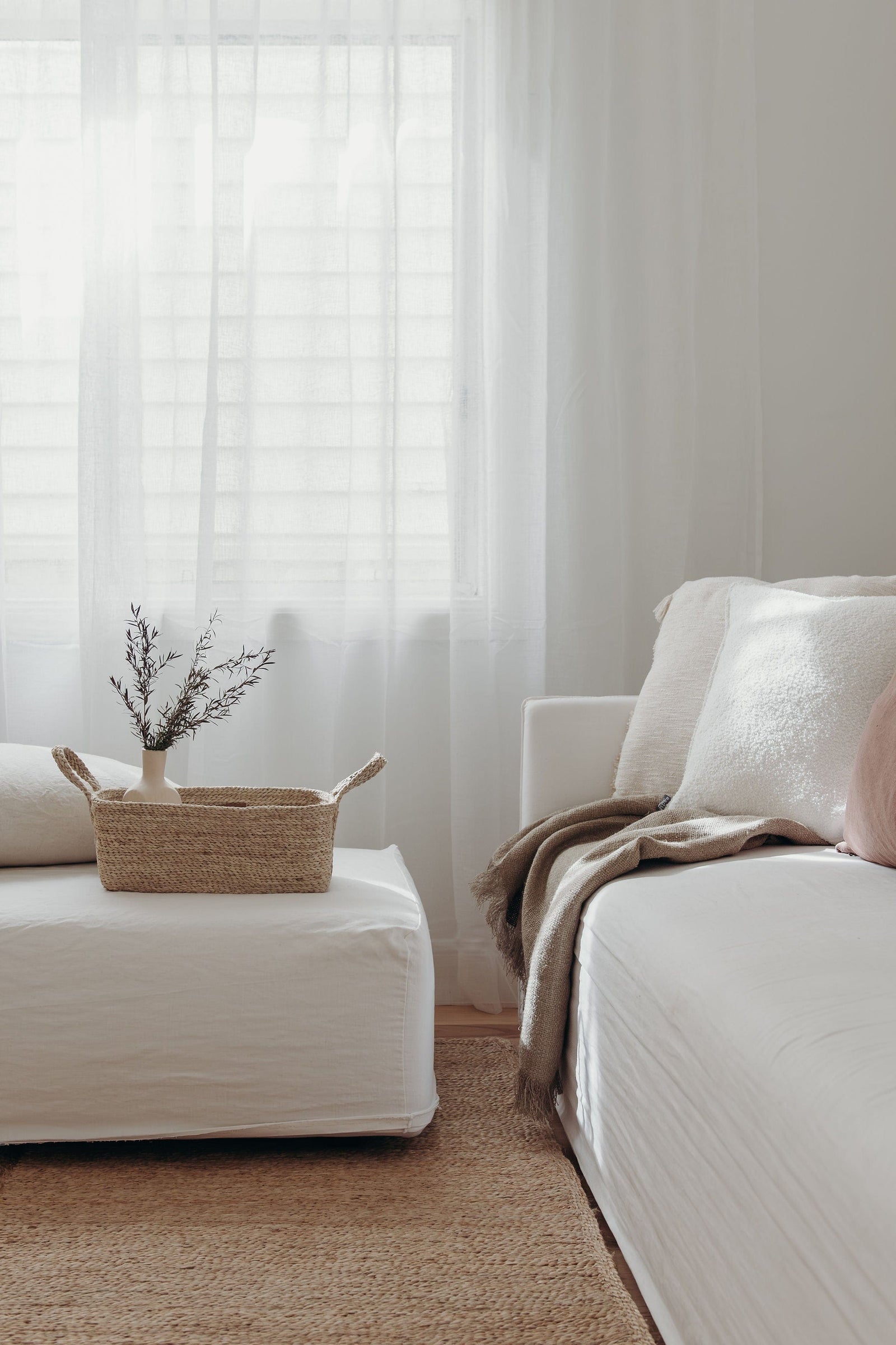 The Dharma Door Baskets and Storage Jute Tray Basket