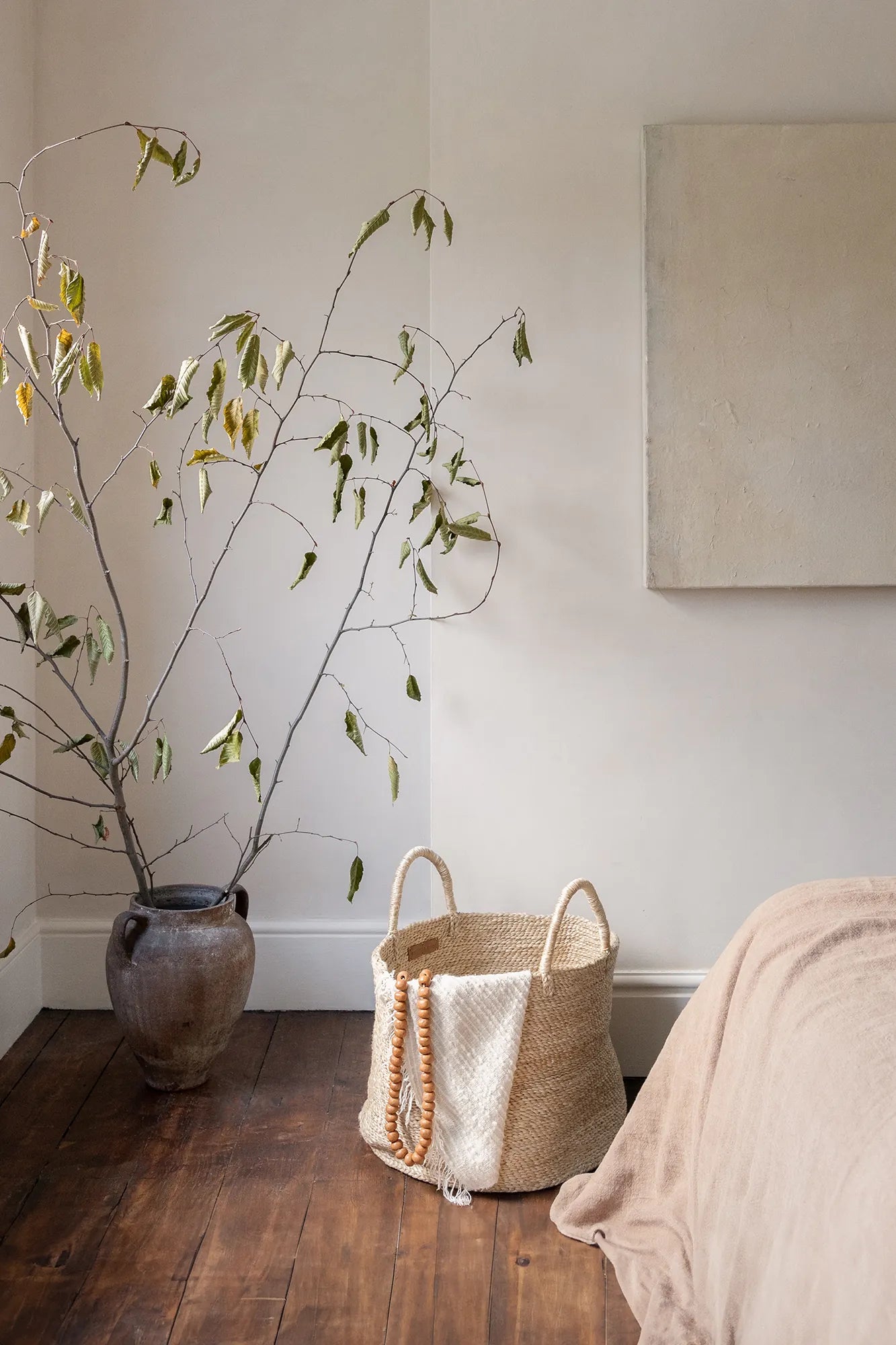 The Dharma Door Baskets and Storage Large Round Jute Basket - Natural Large Round Jute Basket - Natural