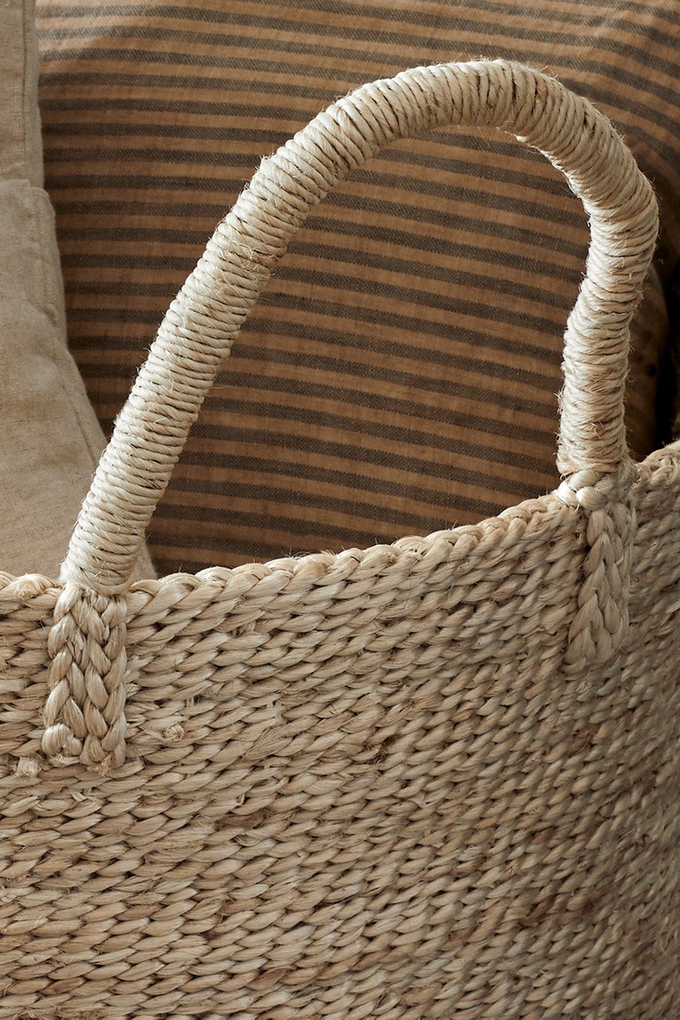 The Dharma Door Baskets and Storage Large Round Jute Basket - Natural Large Round Jute Basket - Natural