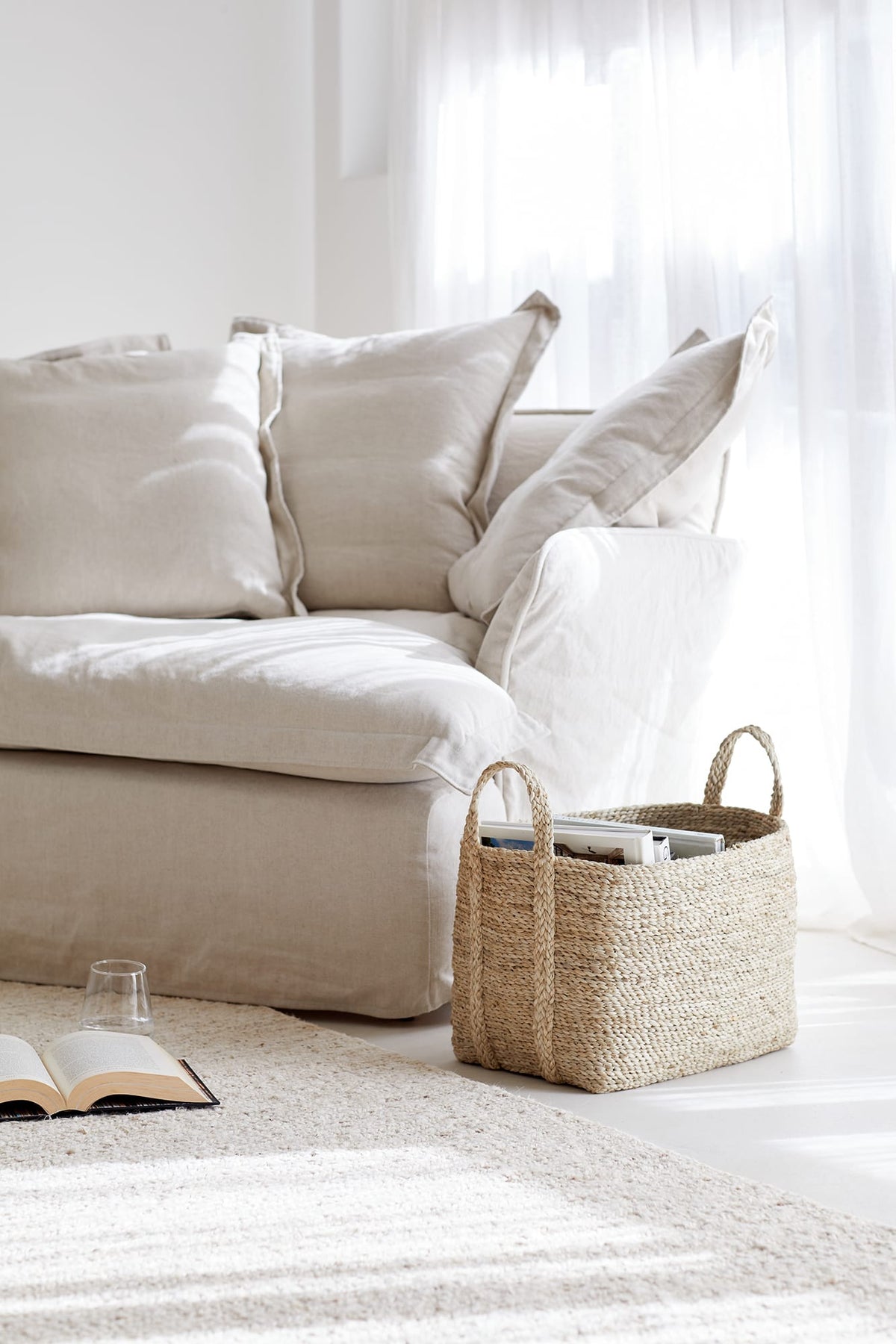 The Dharma Door Baskets and Storage Rectangle Jute Basket - Natural