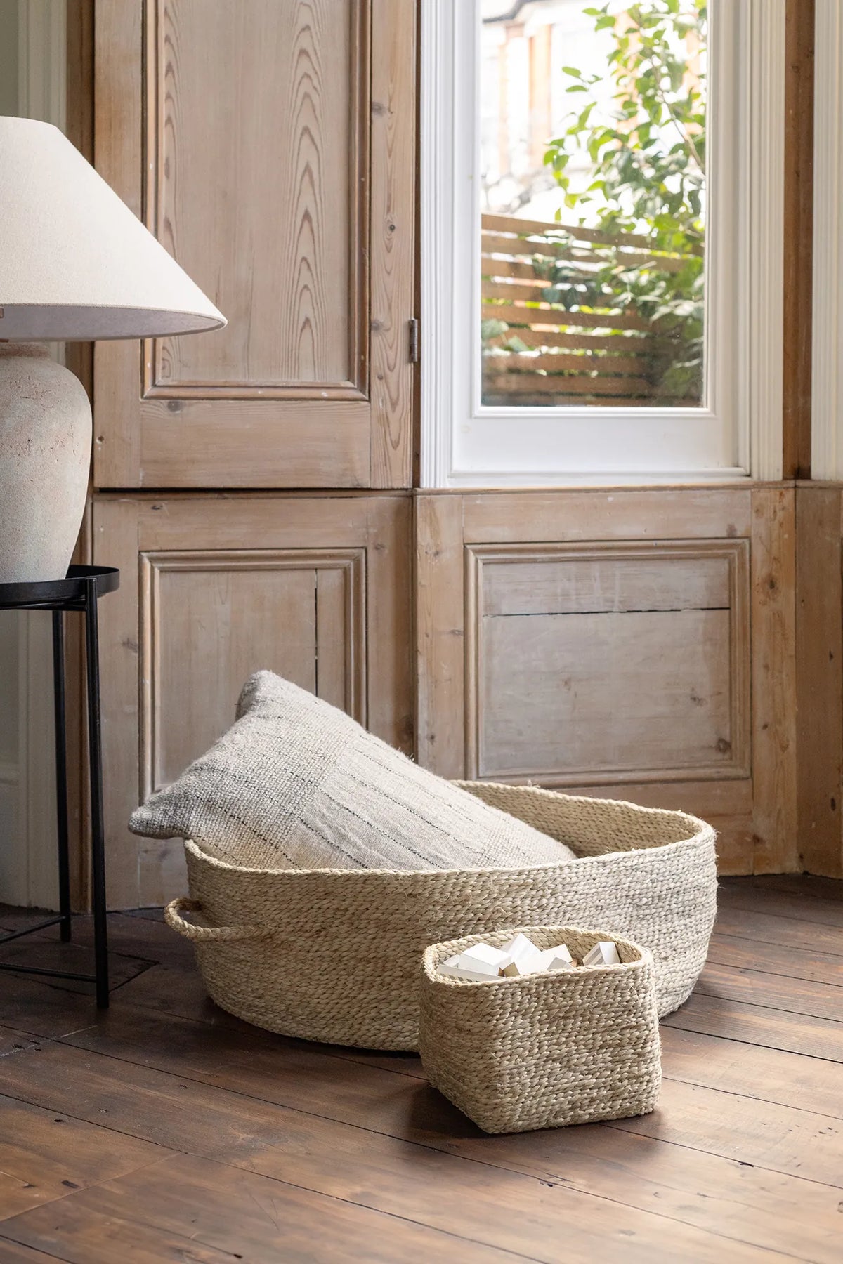 The Dharma Door Baskets and Storage Small Square Jute Basket - Short