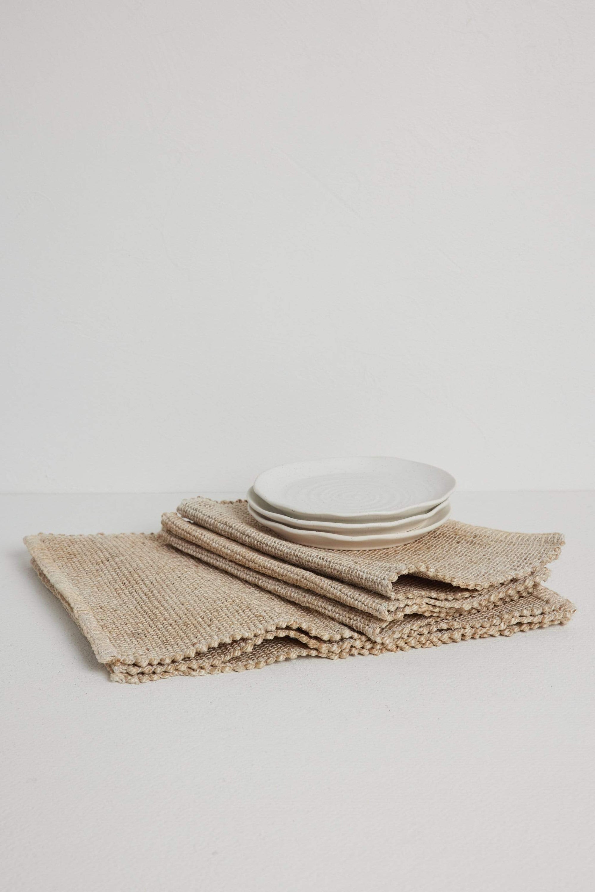 The Dharma Door Home, Table and Gifts Malu Jute Placemat Set x 8 - Bone Malu Jute Placemat Set x 8 - Bone