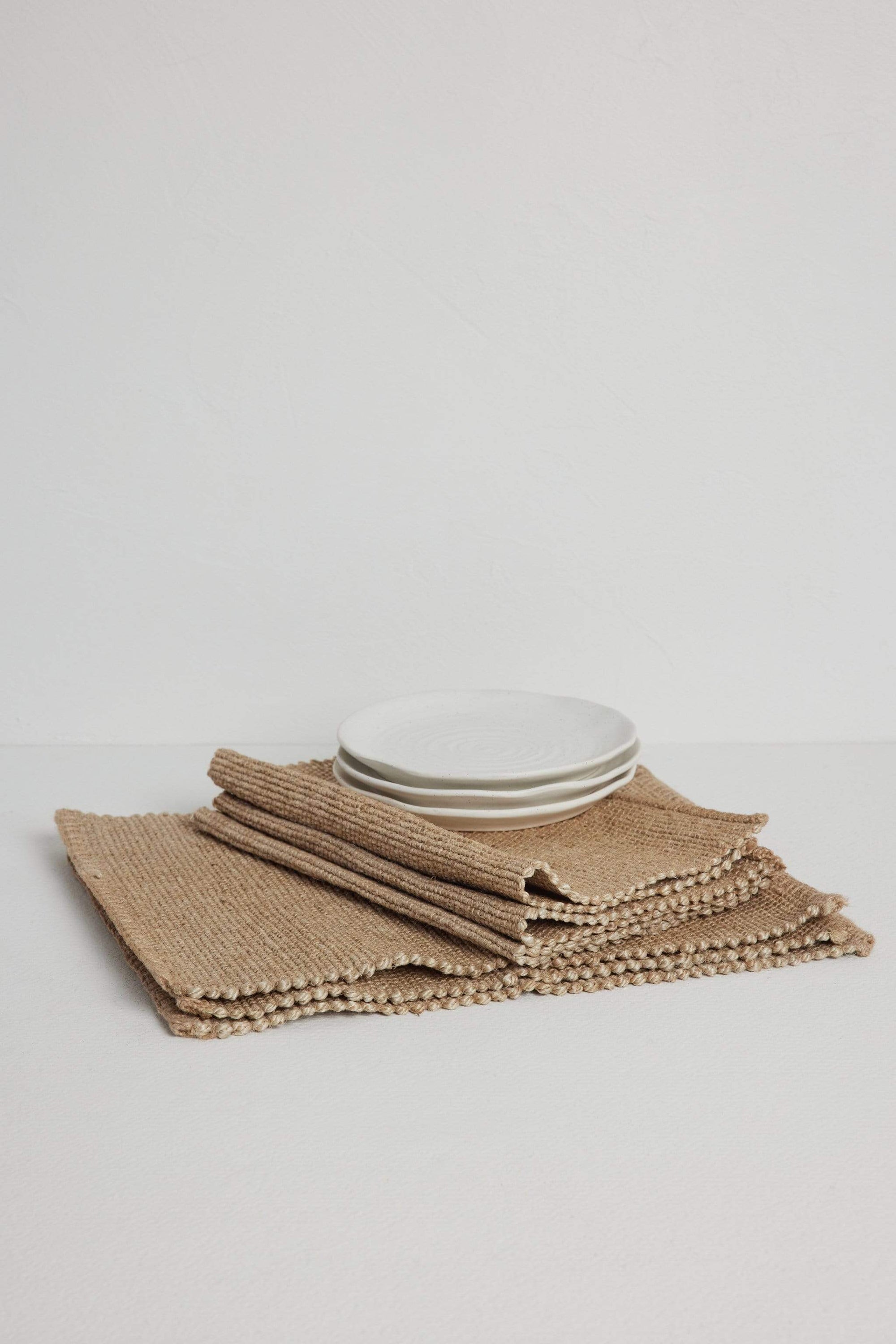 The Dharma Door Home, Table and Gifts Malu Jute Placemat Set x 8 - Natural Malu Jute Placemat Set x 8 - Natural