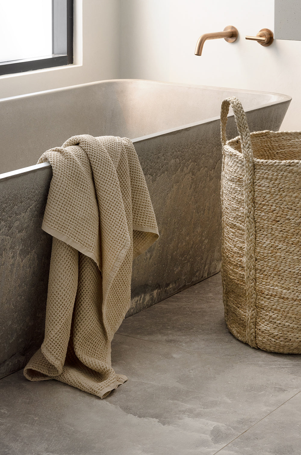 The Dharma Door Organic Cotton Towels Handwoven Bath Sheet - Oatmeal