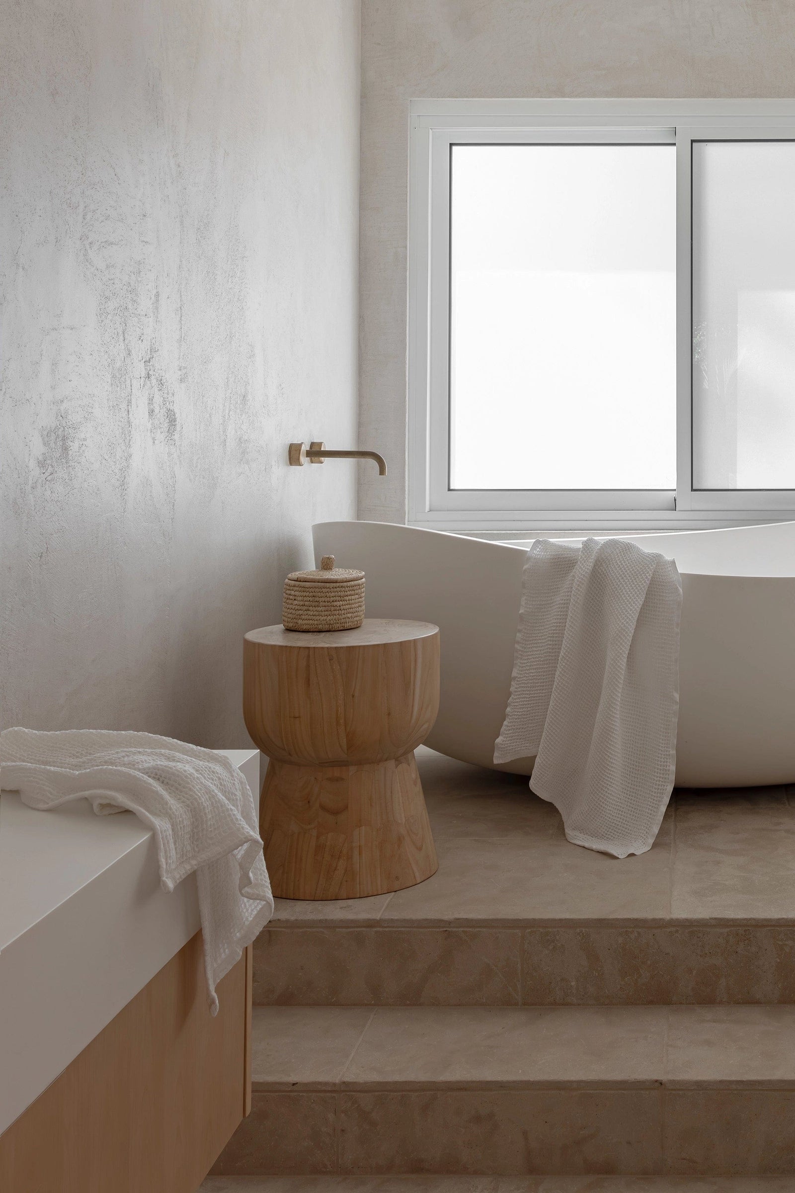 The Dharma Door Organic Cotton Towels Handwoven Bath Sheet - White