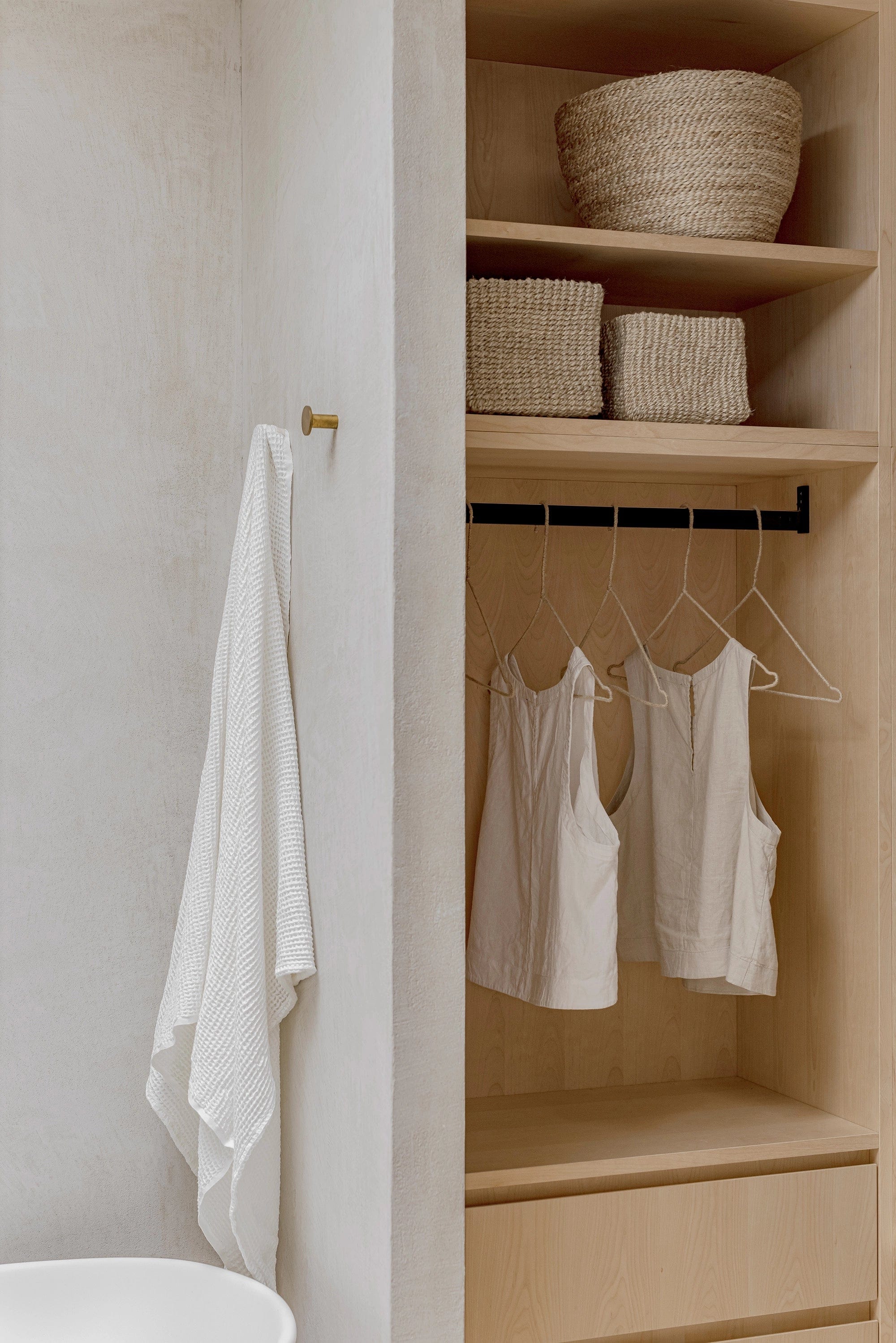 The Dharma Door Organic Cotton Towels Handwoven Bath Sheet - White