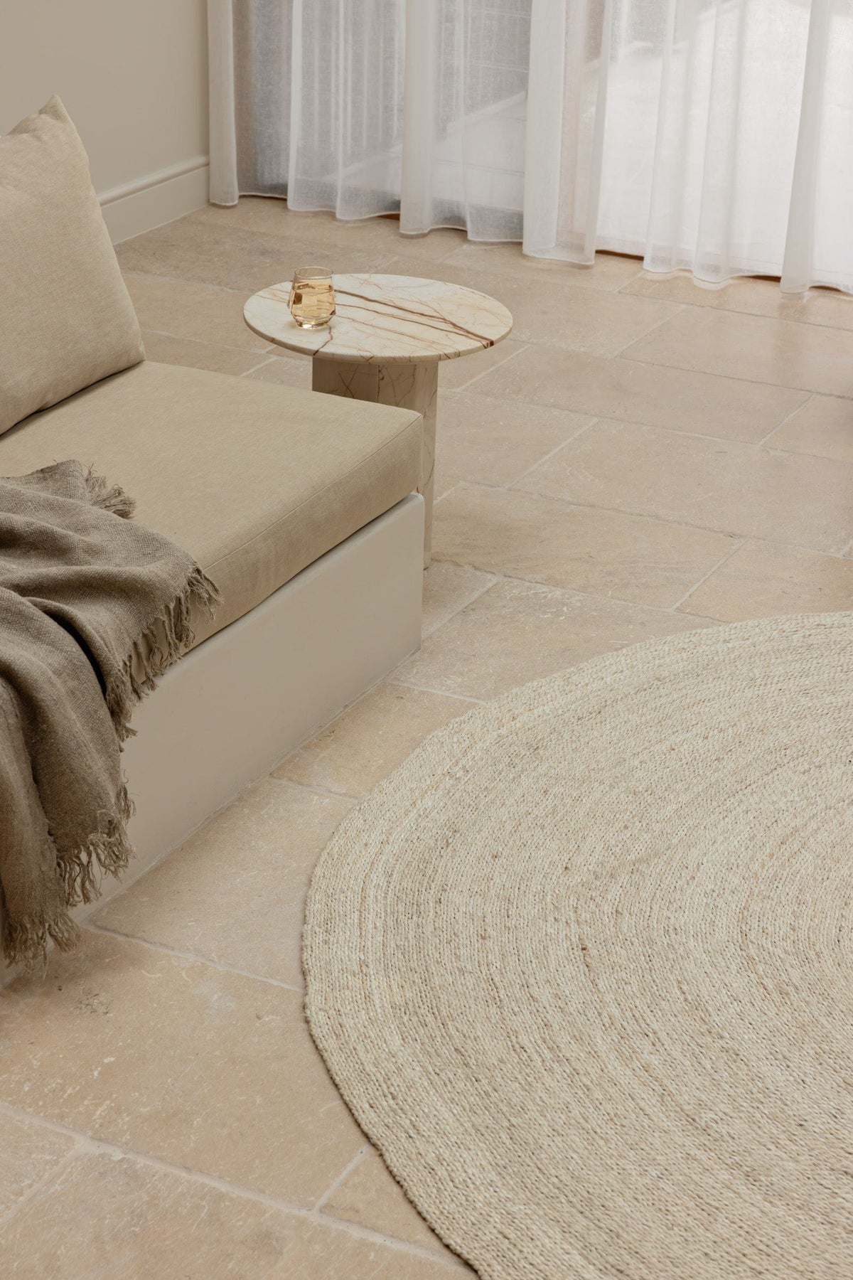 The Dharma Door Rugs and Runners Shahi Round Jute Rug - Large