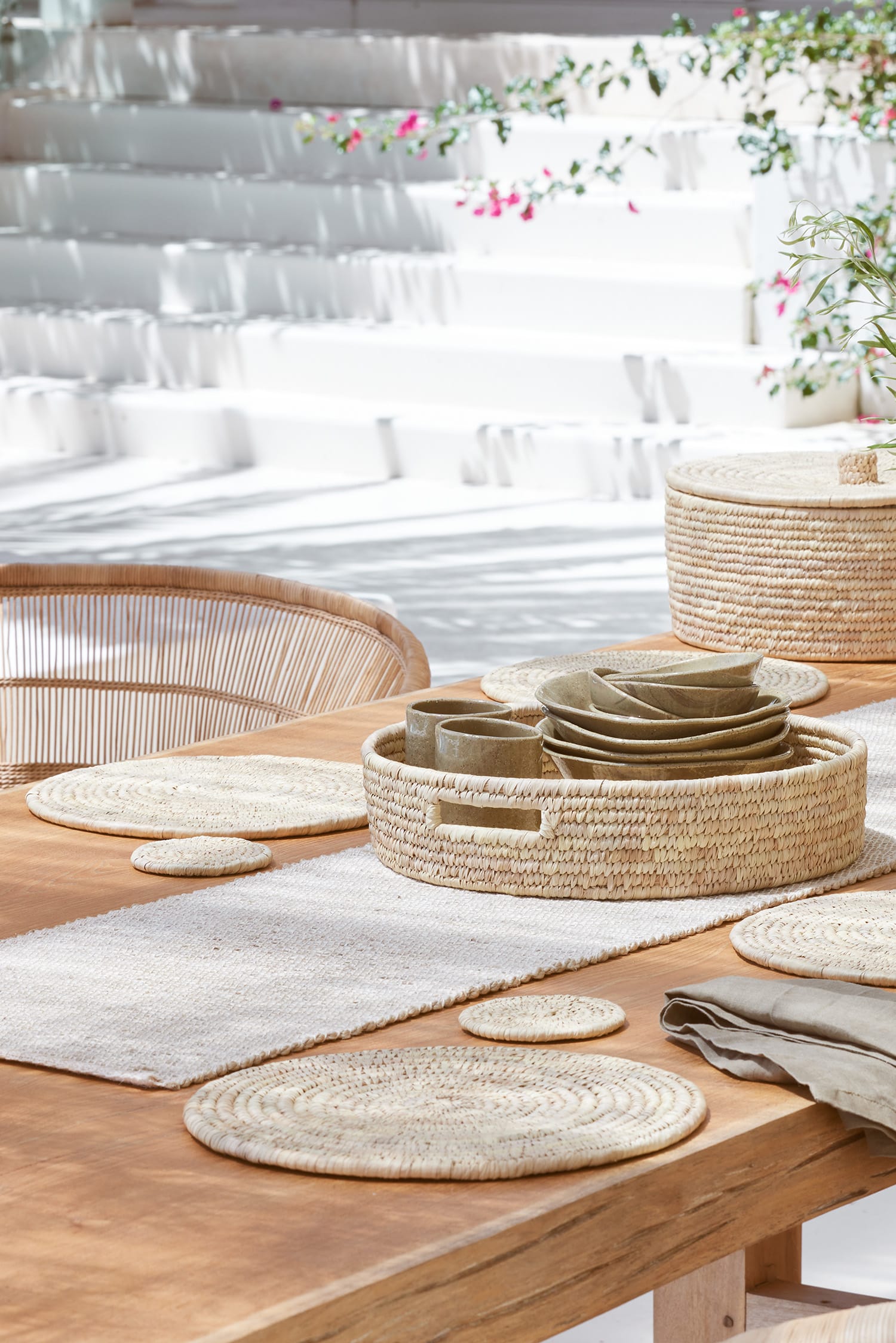 The Dharma Door Tableware Malu Jute Table Runner - Bone