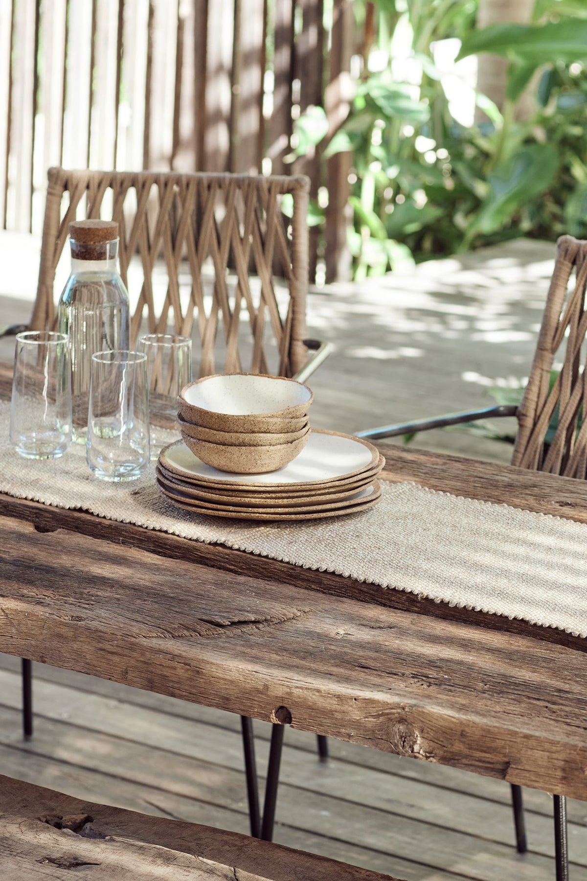 The Dharma Door Tableware Malu Jute Table Runner - Bone