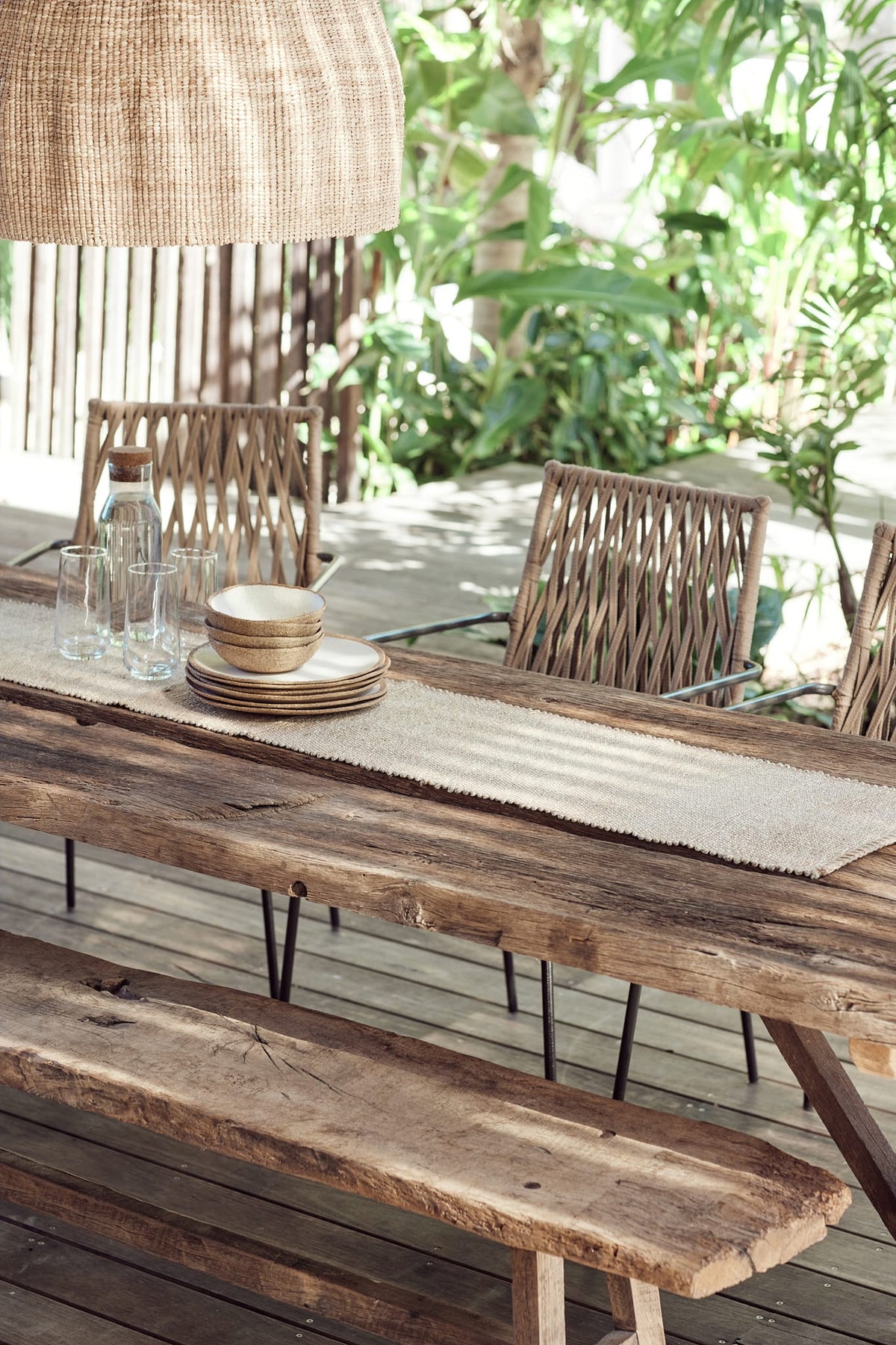 The Dharma Door Tableware Malu Jute Table Runner - Bone