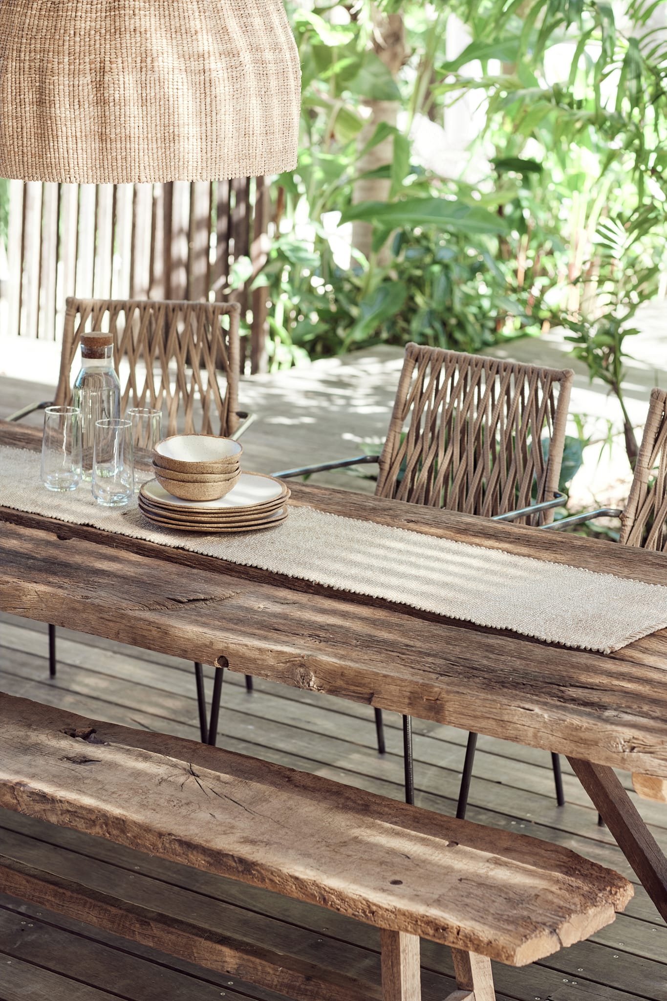 The Dharma Door Tableware Malu Jute Table Runner - Bone