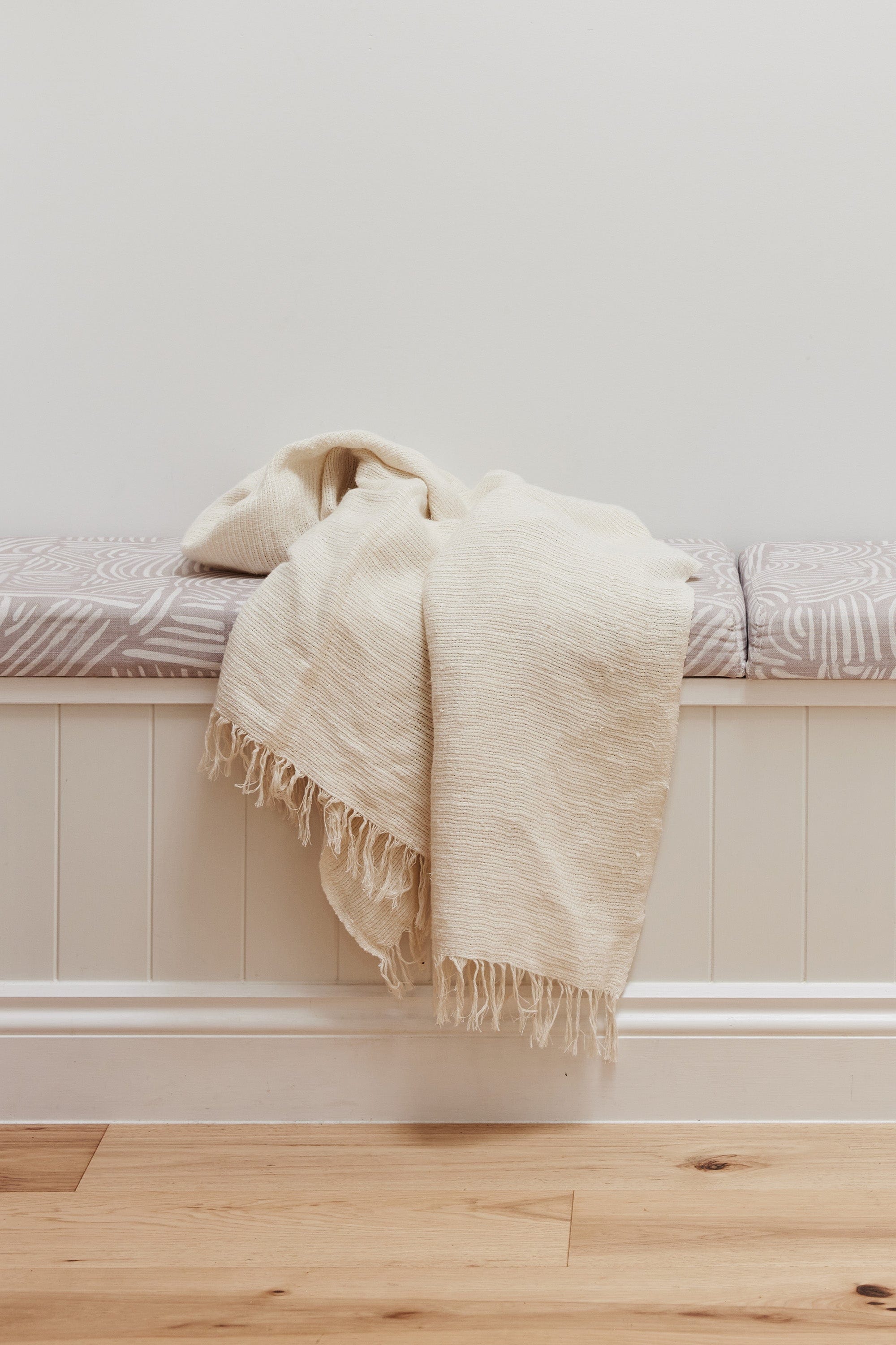 The Dharma Door Throw Uma Throw - Alabaster Linen & Cotton