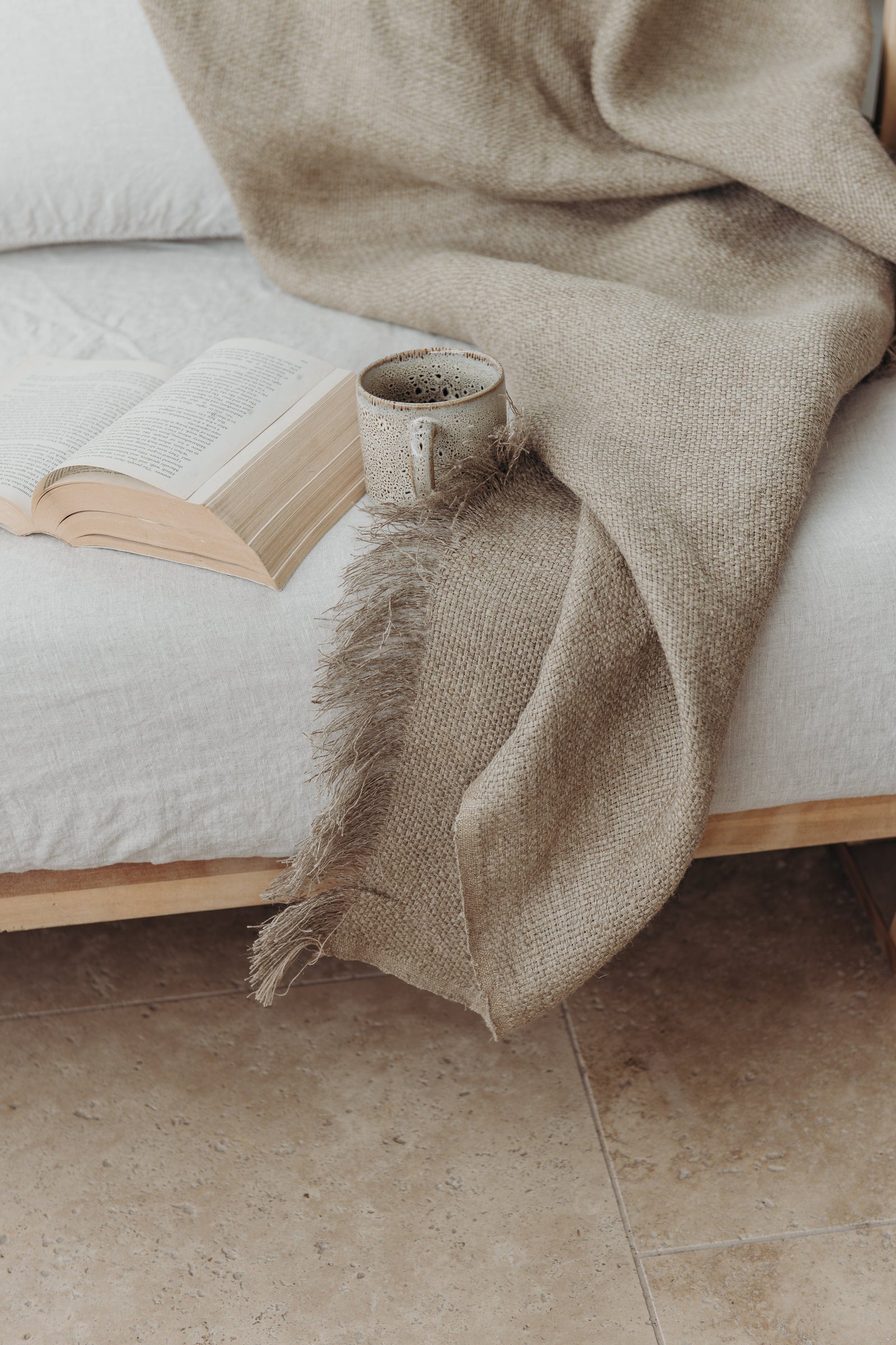 The Dharma Door Throw Uma Throw - Natural Linen