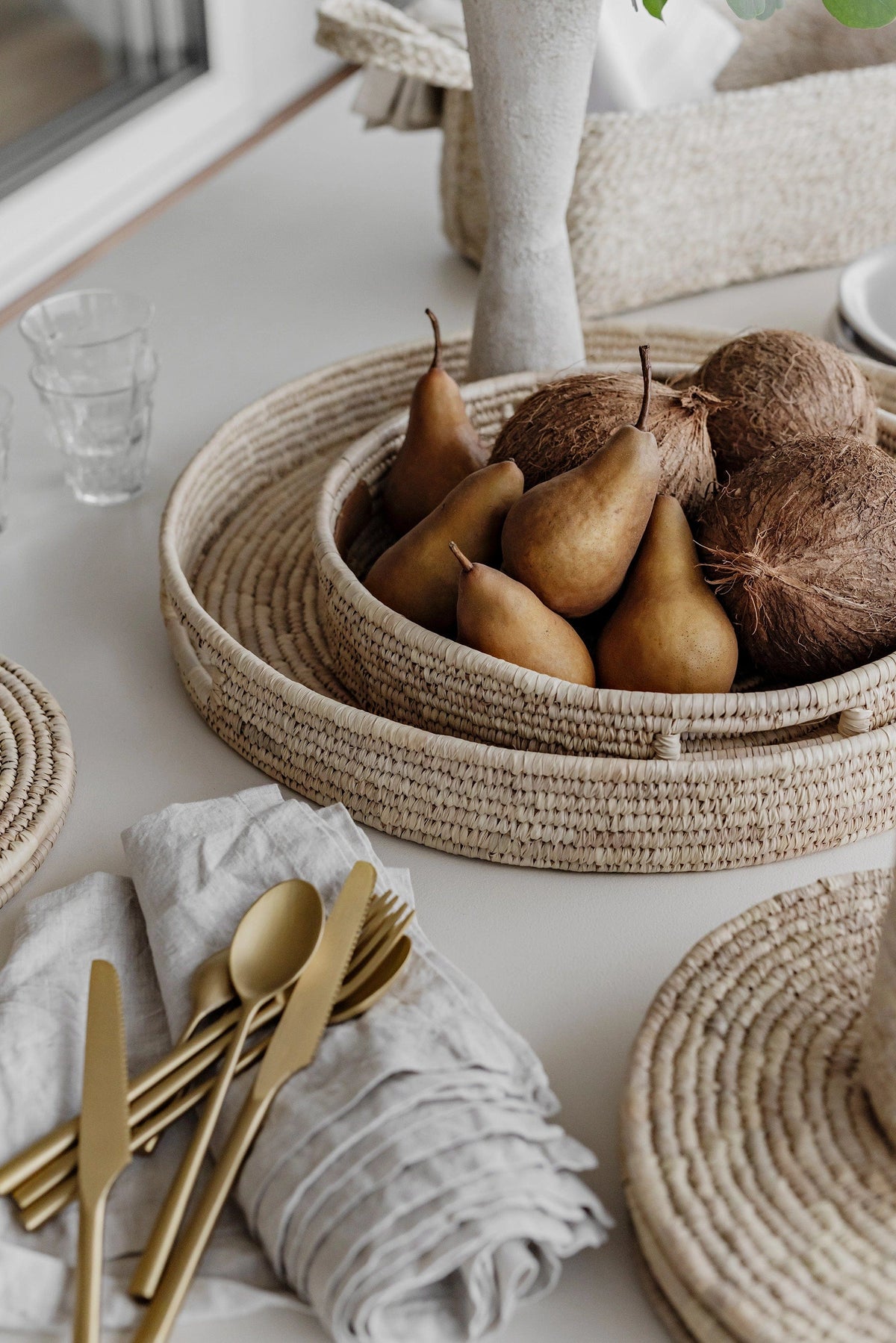 The Dharma Door Tray Pata Palm Fibre Drinks Tray