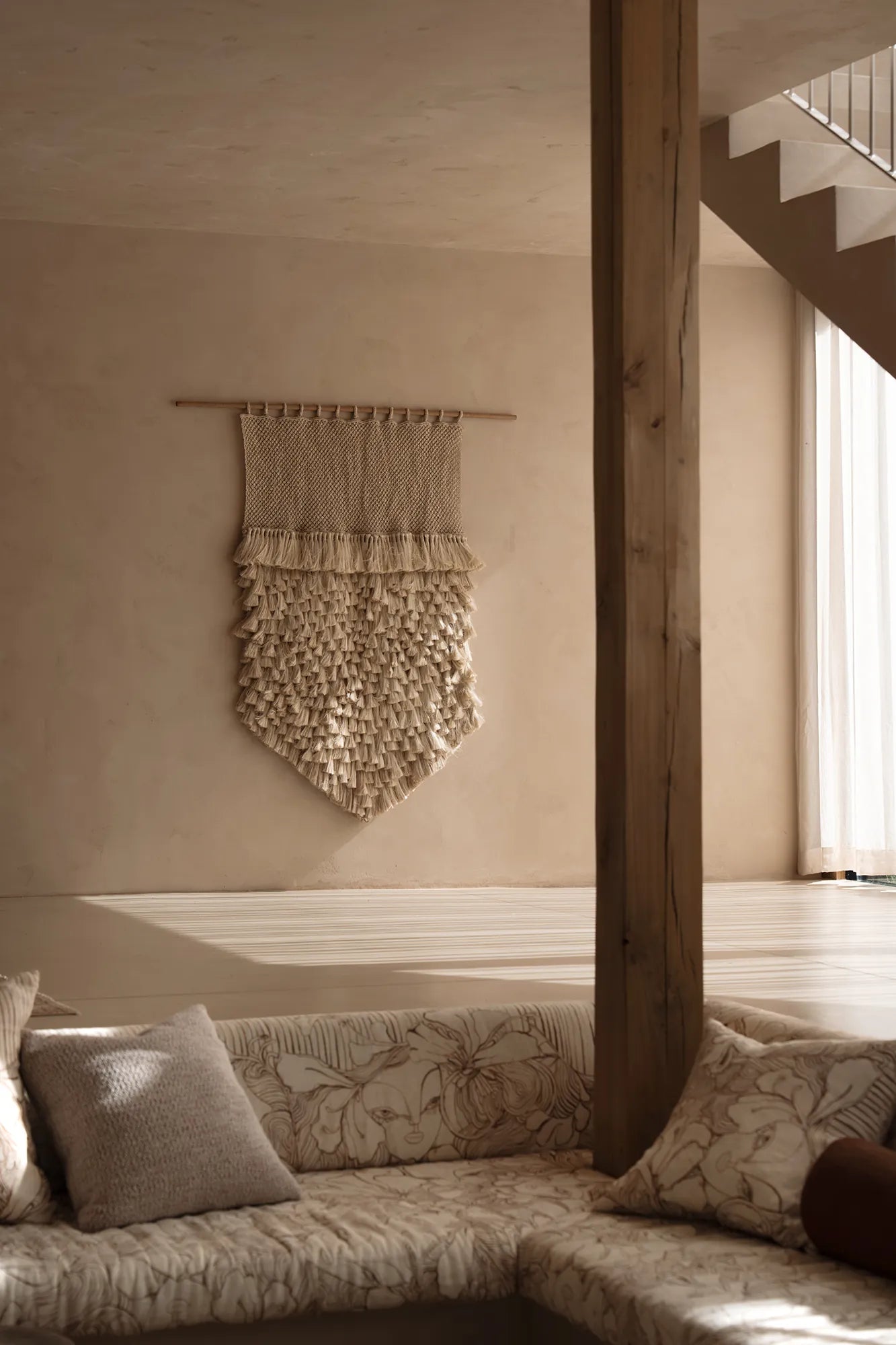 The Dharma Door Wall Hangings Jumbo Tassel Wall Hanging - Natural