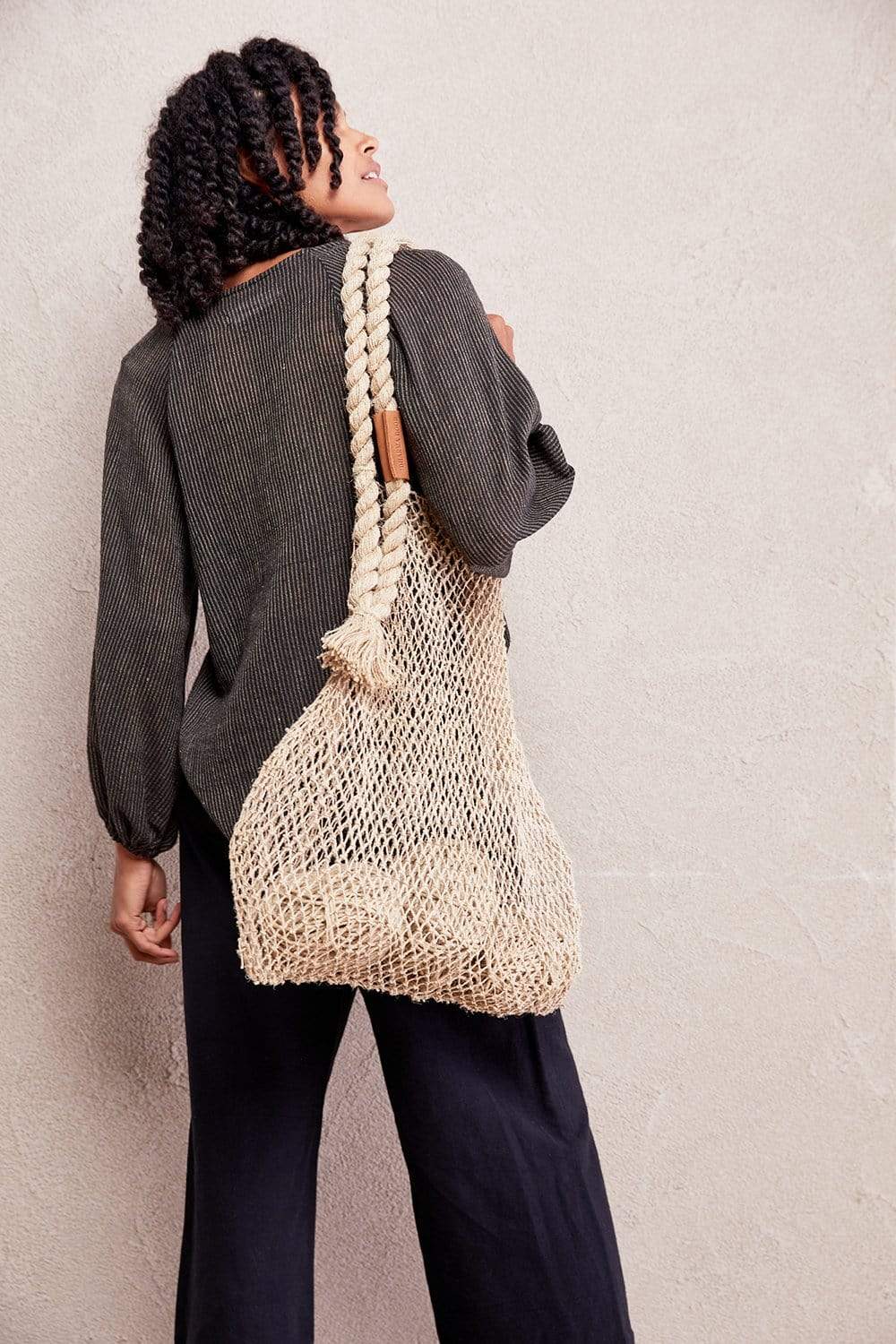 The Dharma Door Bags and Totes Jumbo Hemp String Bag - Natural