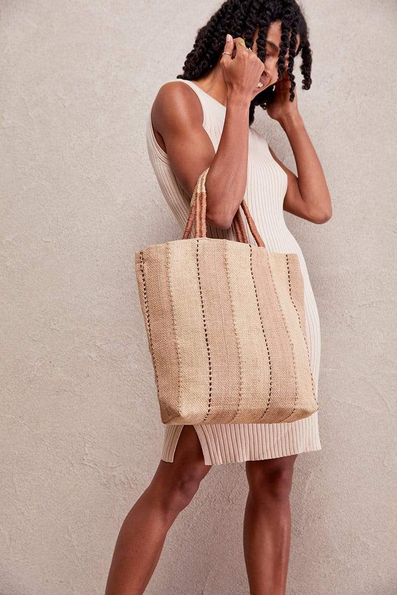 The Dharma Door Bags and Totes Jute Shopper - Clay