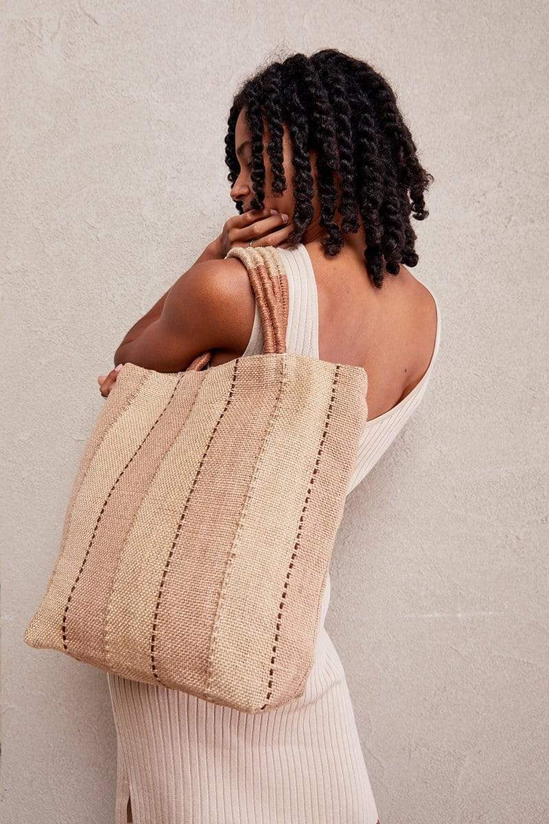 The Dharma Door Bags and Totes Jute Shopper - Clay