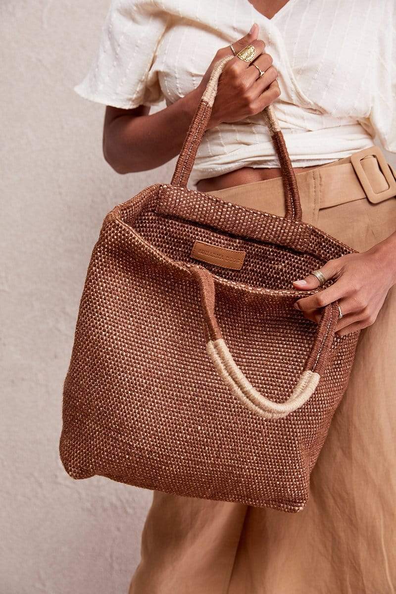 The Dharma Door Bags and Totes Tantu Jute Shopper - Earth