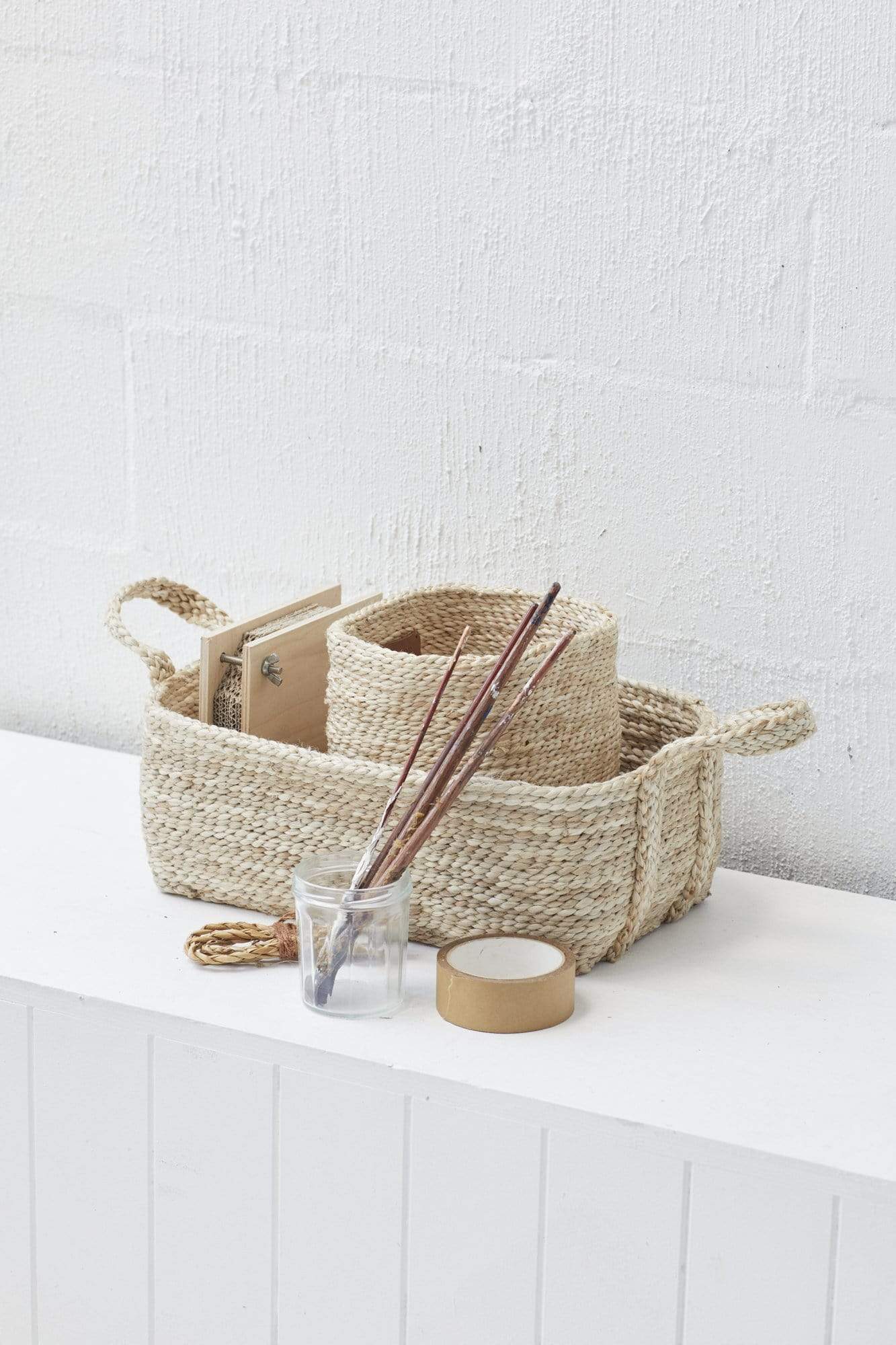 The Dharma Door Basket Small Jute Tray Basket