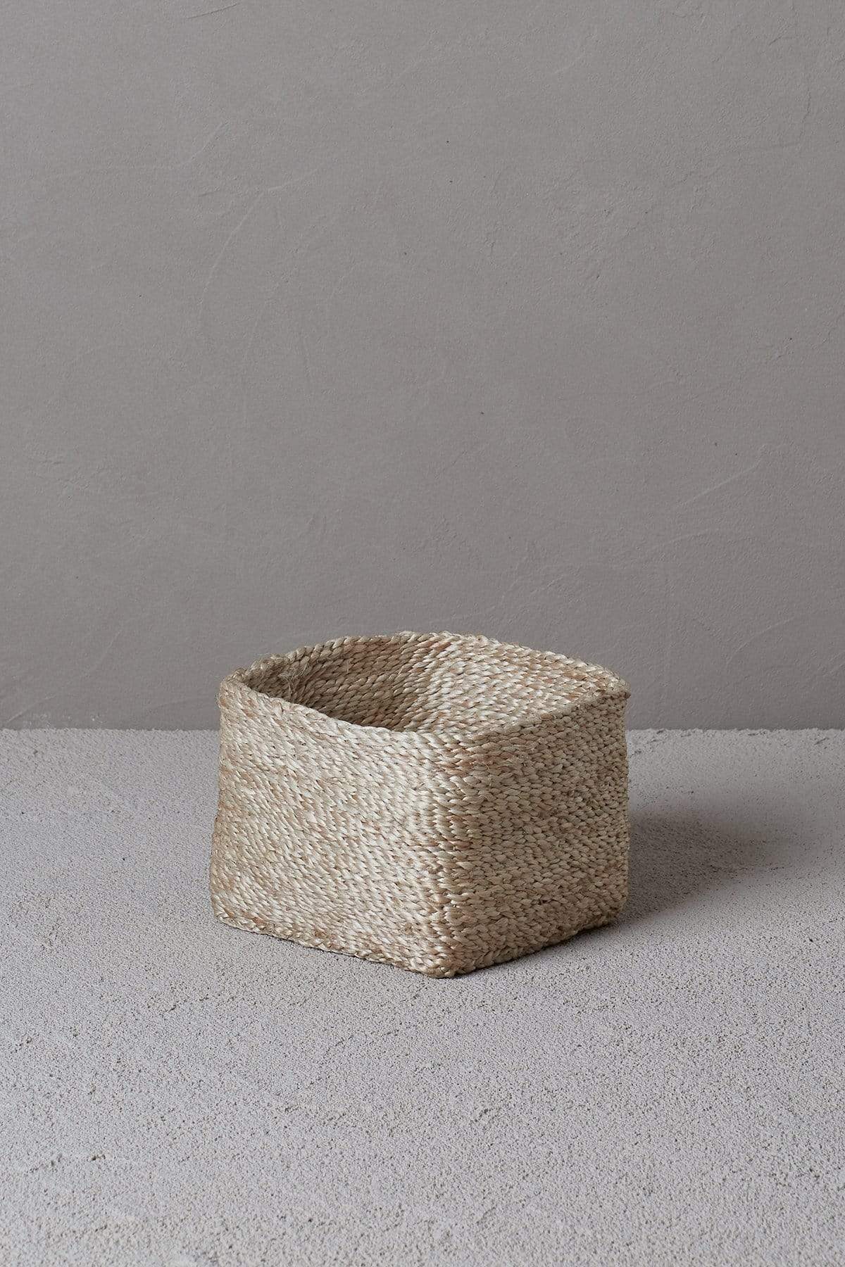 The Dharma Door Basket Small Square Jute Basket - Short