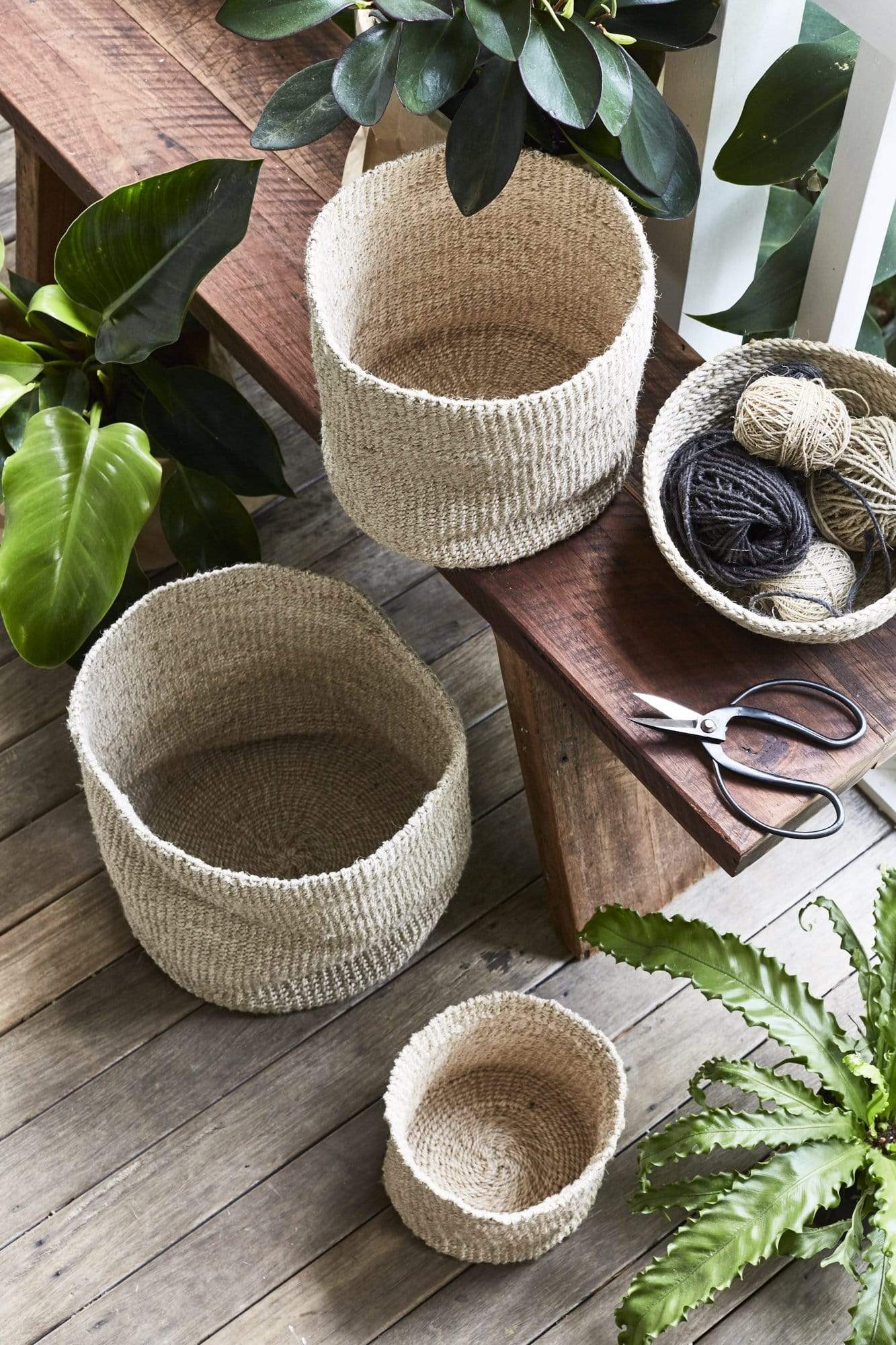 The Dharma Door Basket Woven Pot Duo Woven Pot Duo