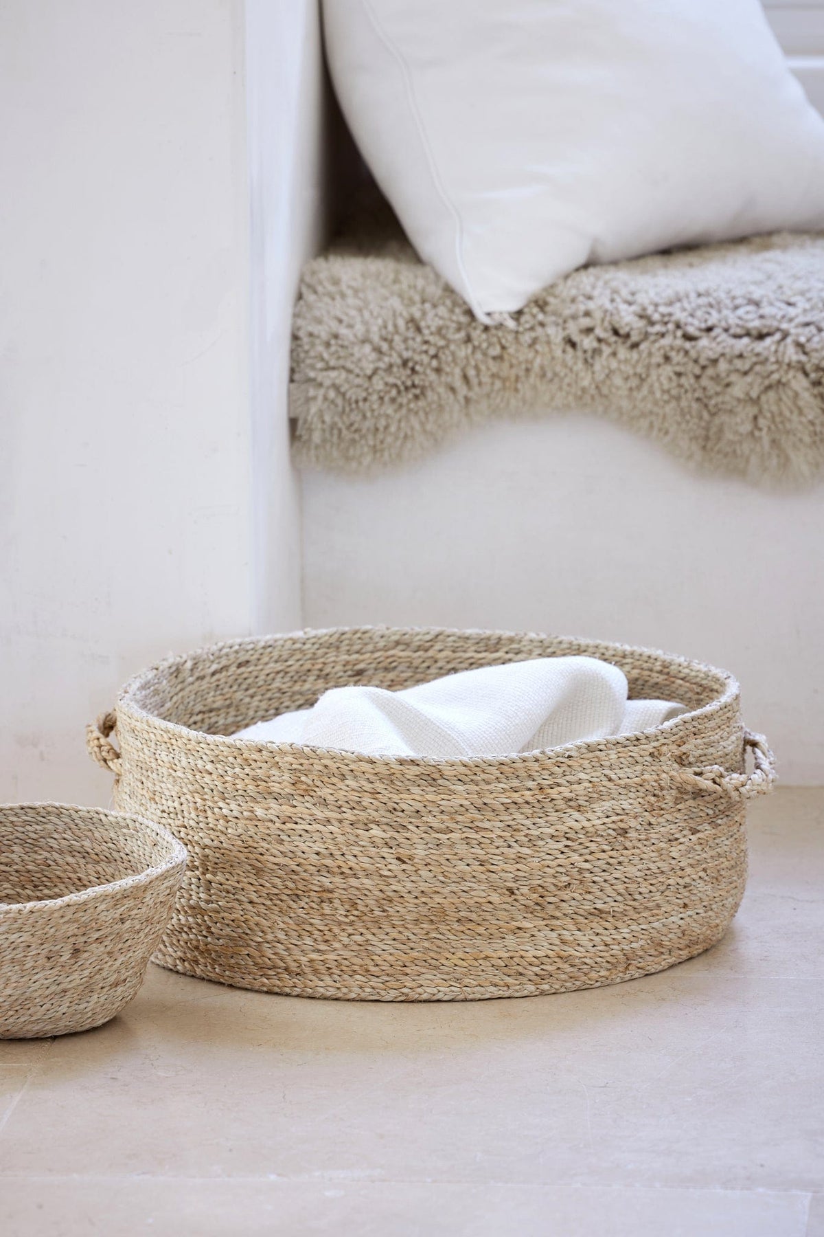 The Dharma Door Baskets and Storage Joti Round Jute Basket - Large