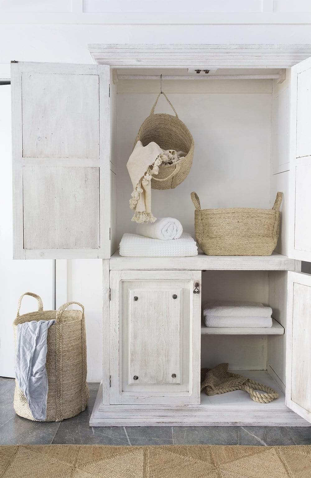 Natural Jute Baskets for bedroom storage