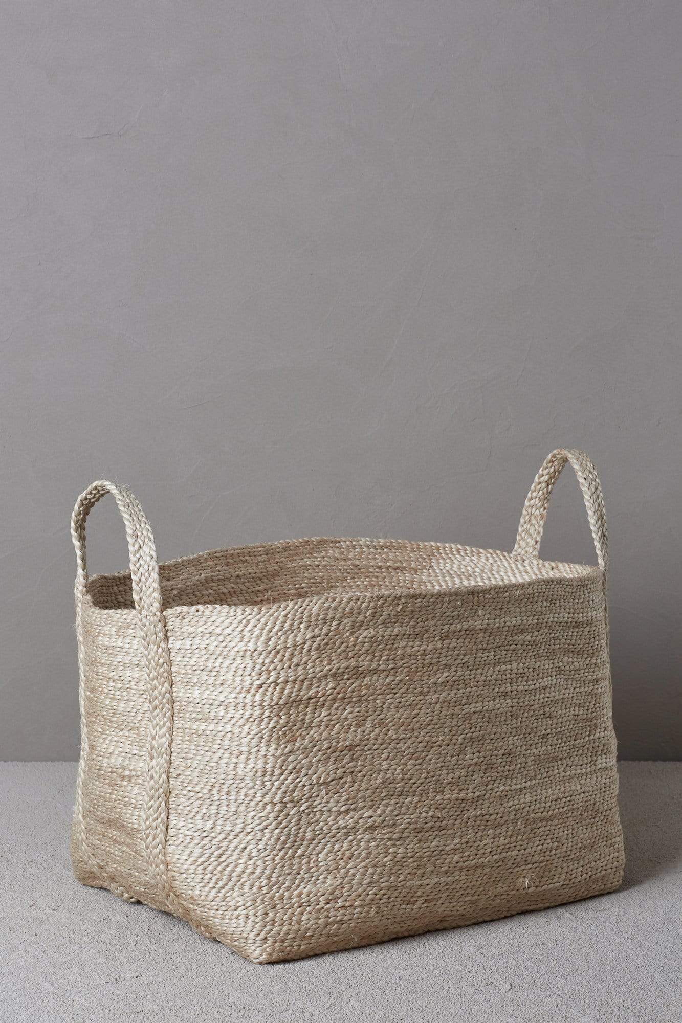 The Dharma Door Baskets and Storage Large Jute Basket - Natural handwoven handmade jute fairtrade