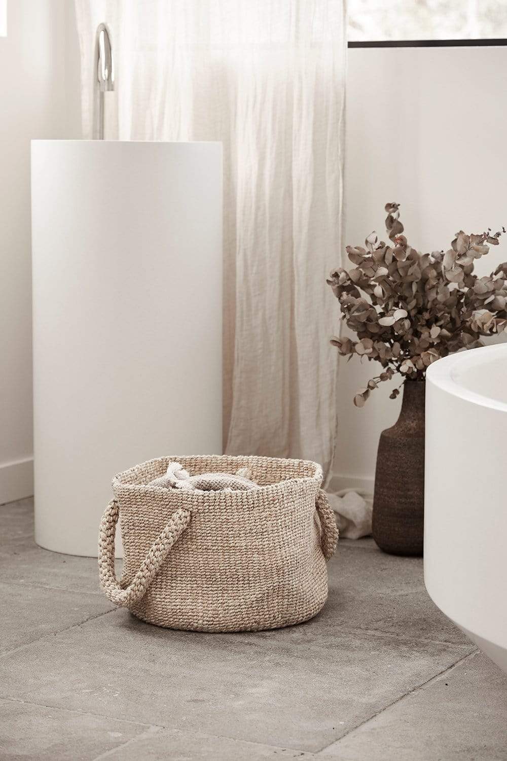 The Dharma Door Baskets and Storage Seafarers Basket - Natural Seafarer Basket - Small