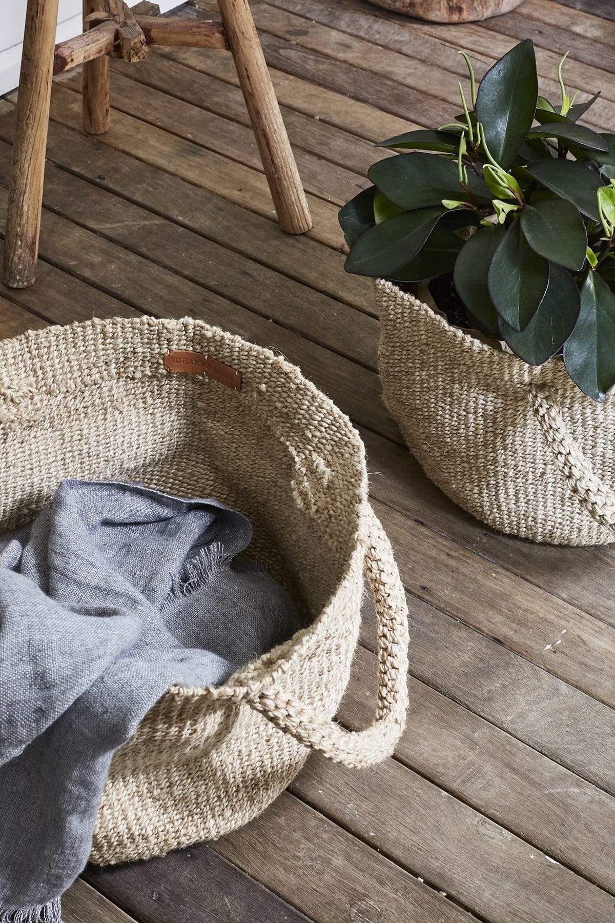 The Dharma Door Baskets and Storage Seafarers Basket - Natural Seafarer Basket - Small