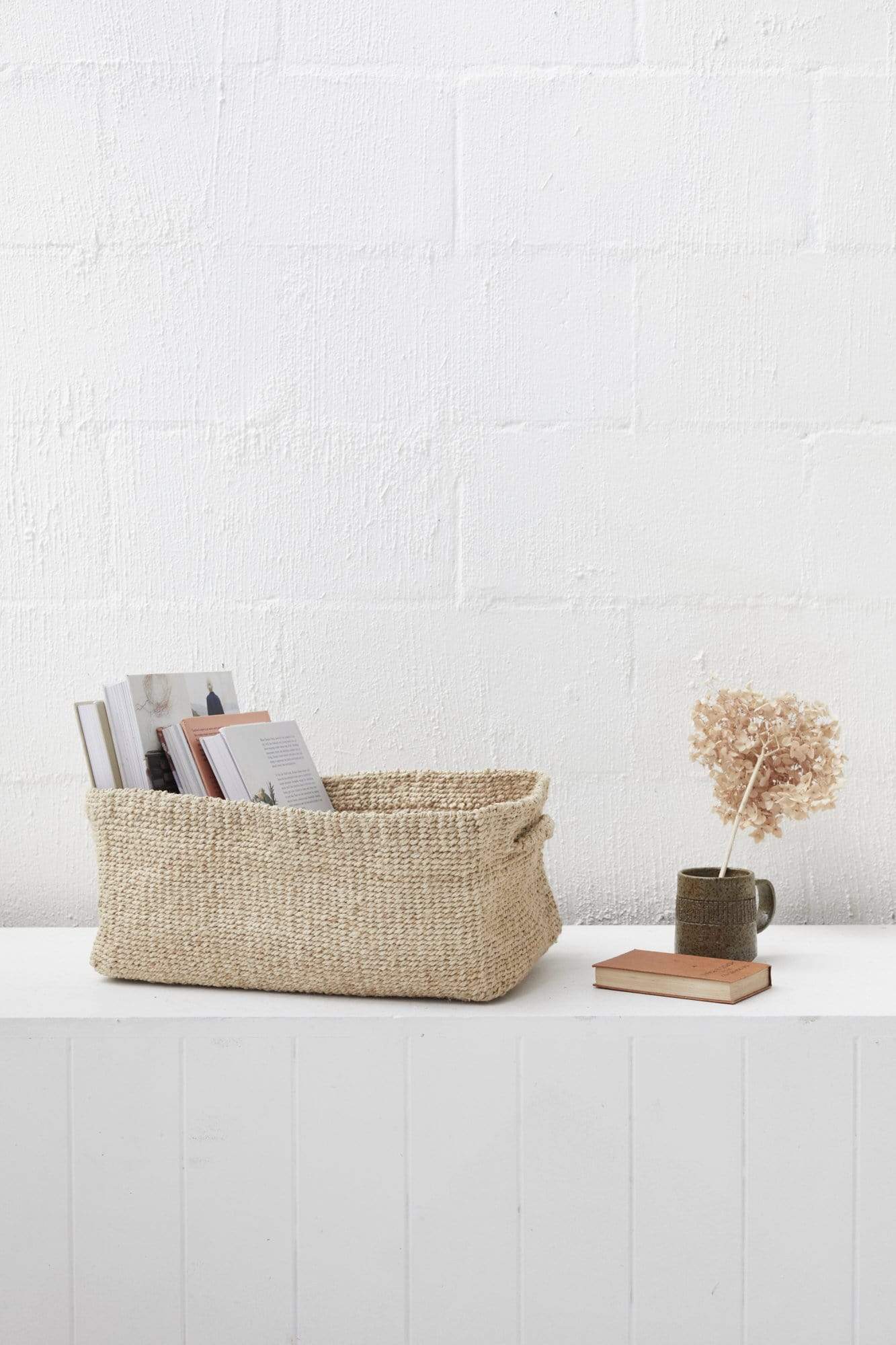 The Dharma Door Baskets and Storage Sona Rectangle Basket - Large handwoven jute fairtrade