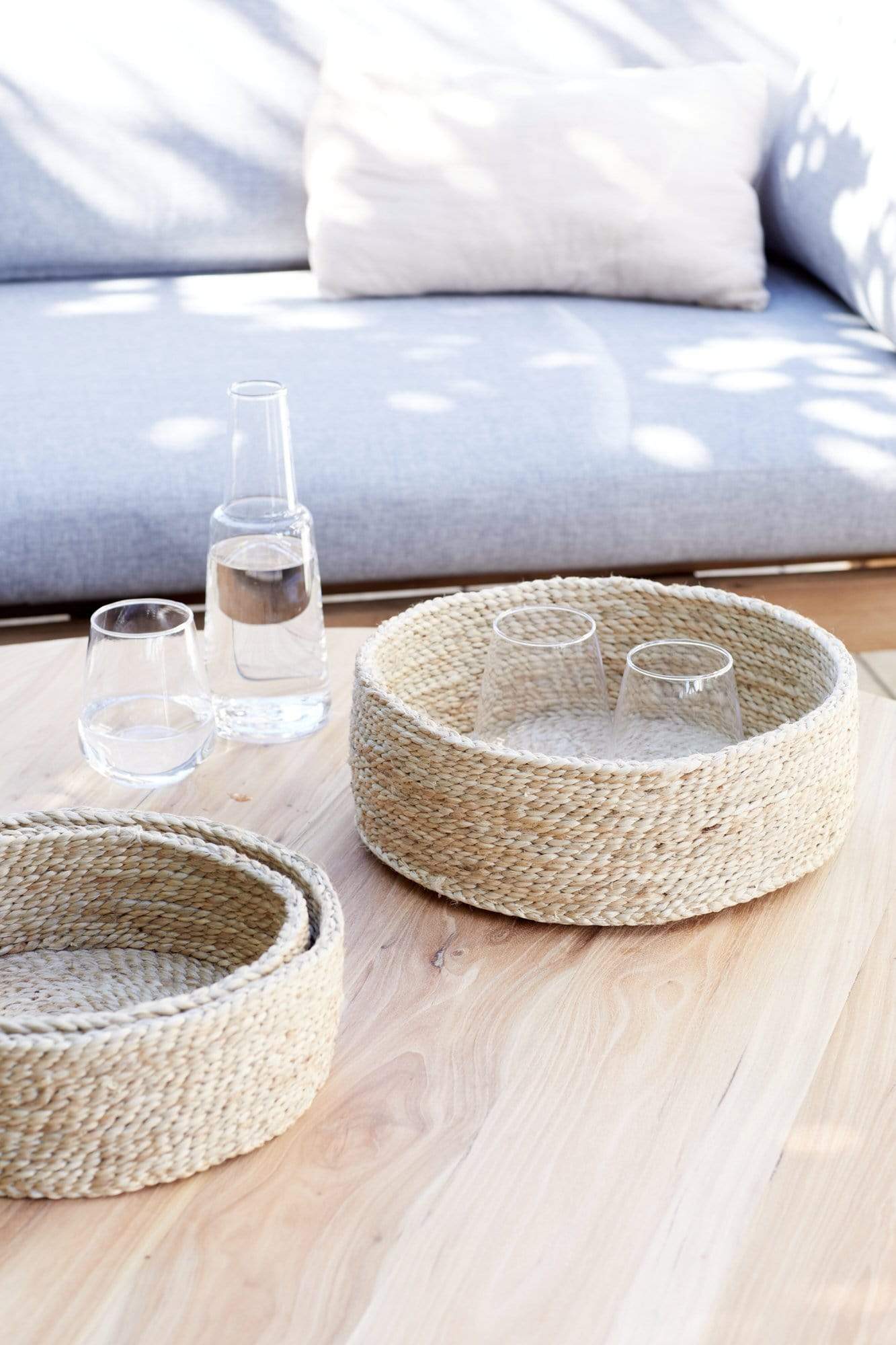 The Dharma Door Baskets and Storage Trio of Round Baskets - Natural Trio of Round Baskets - Natural