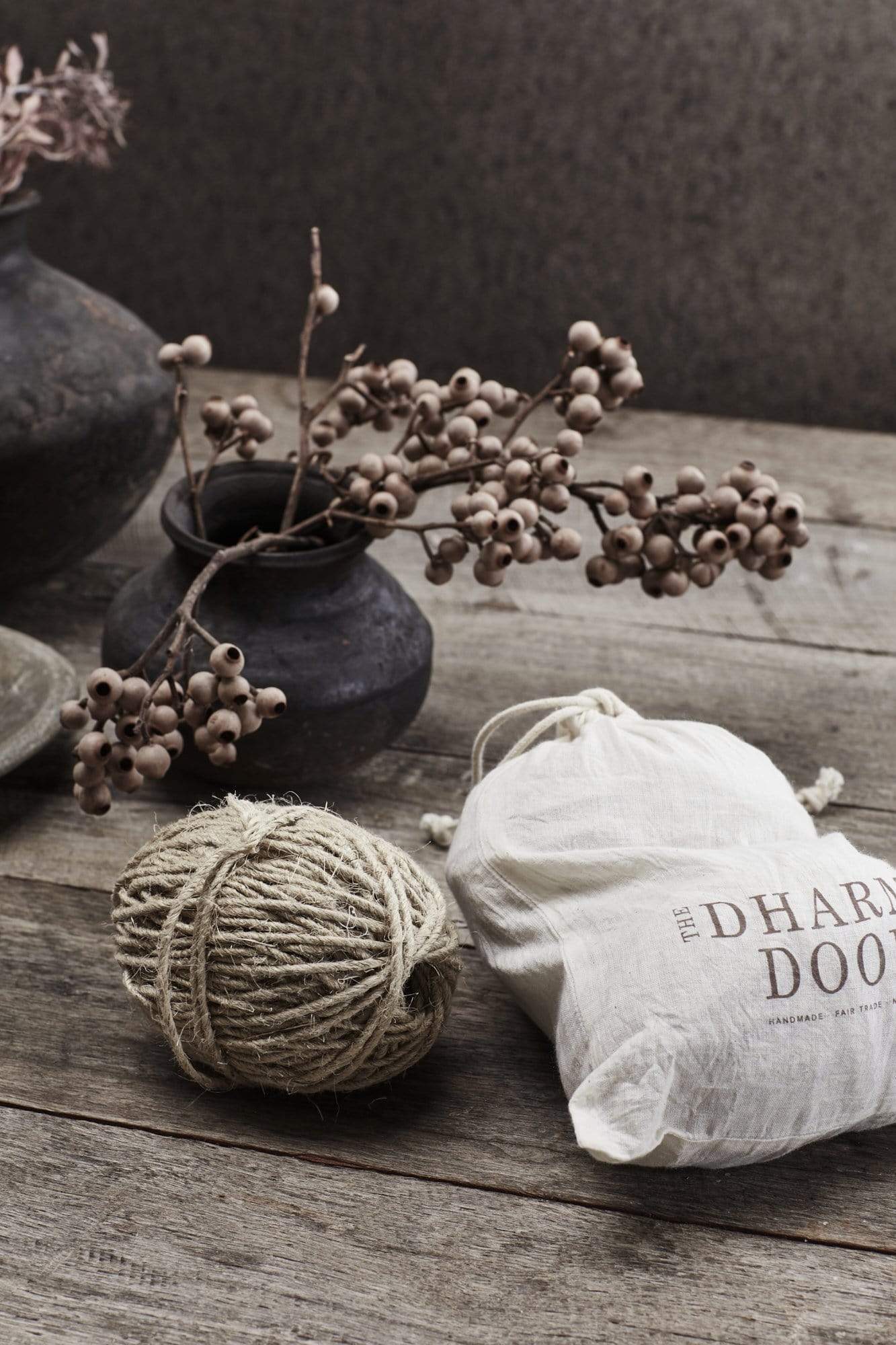 The Dharma Door Home, Table and Gifts Natural Thick Hemp Twine Natural - 2 x 50m balls