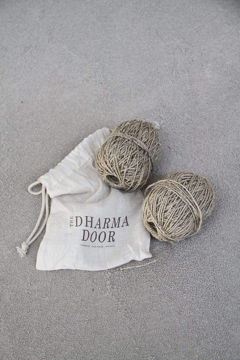 The Dharma Door Home, Table and Gifts Natural Thin Hemp Twine - 2 x 50m balls