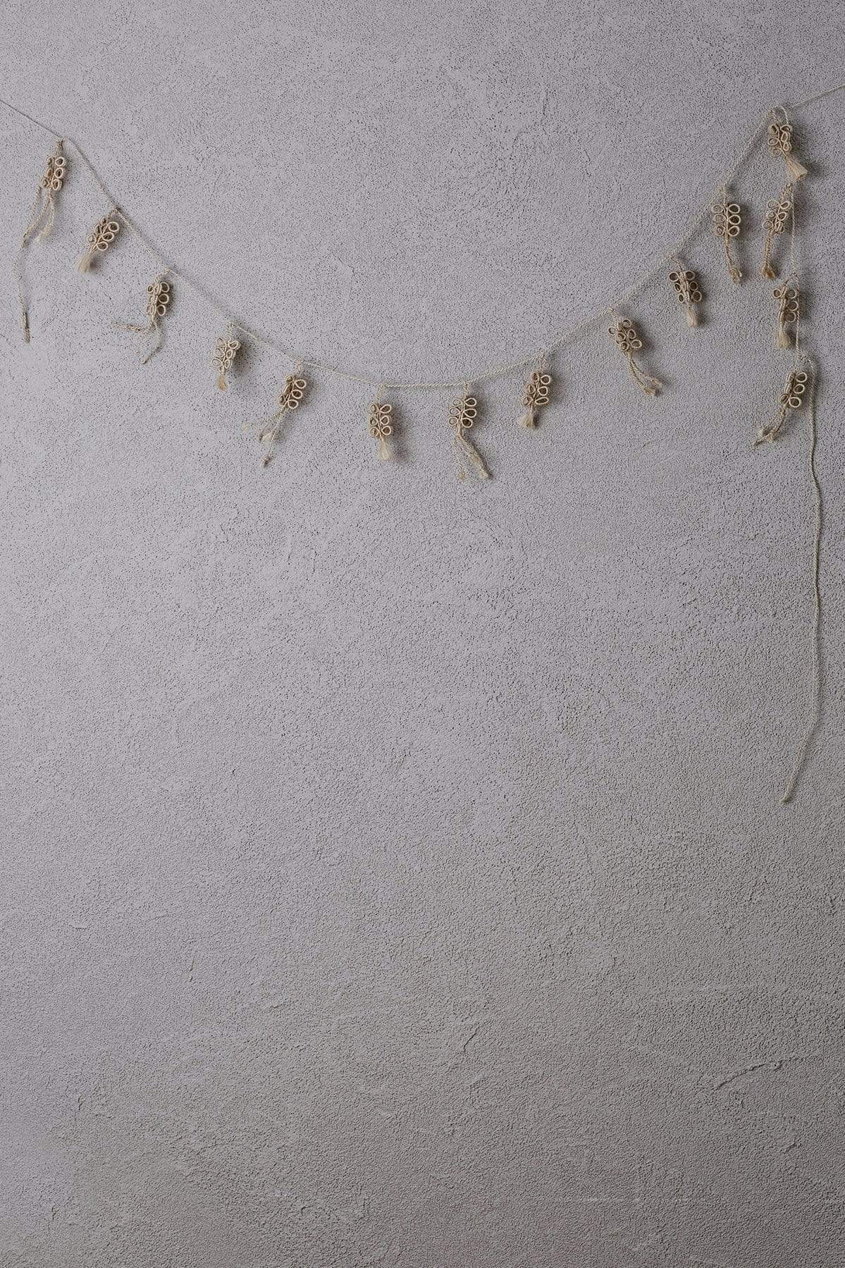 The Dharma Door Home, Table and Gifts Woven Flower Garland with Tassels x 2 Woven Flower Garland with Tassels x 2