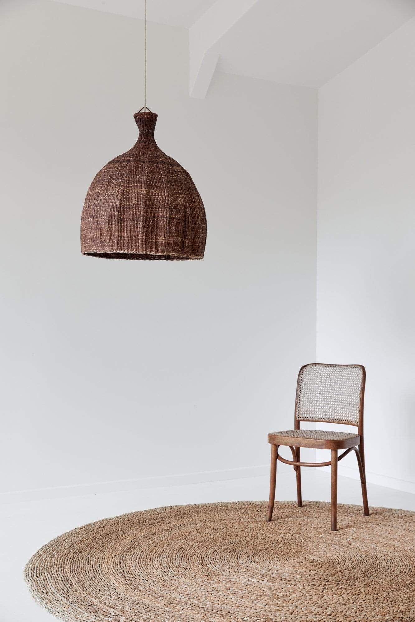 The Dharma Door Lighting Tonga Woven Pendant Light - Dark Brown