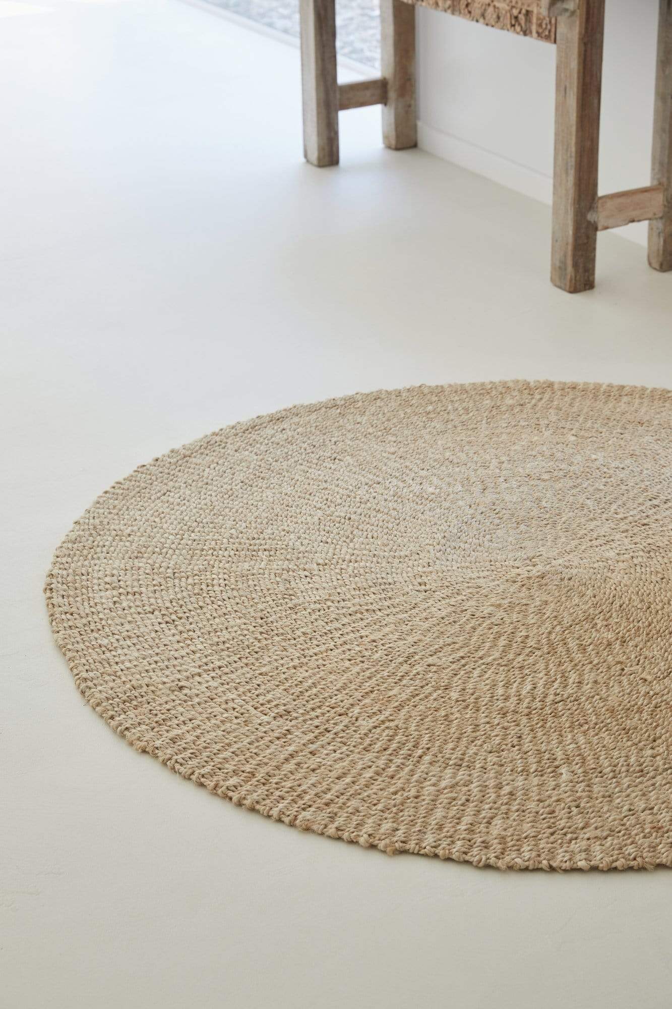 The Dharma Door Rug Dari Round Jute Rug - Small handwoven handmade fairtrade natural