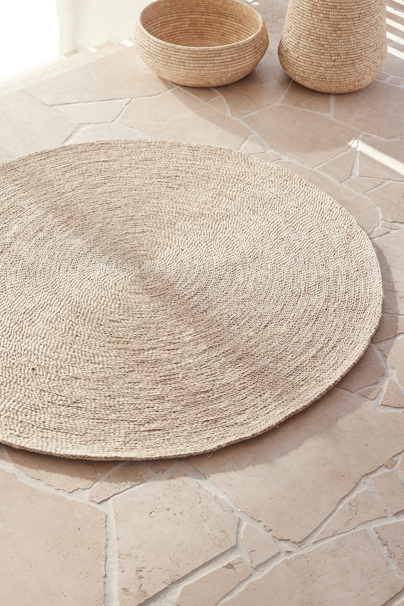 The Dharma Door Rug Shahi Round Jute Rug - Small