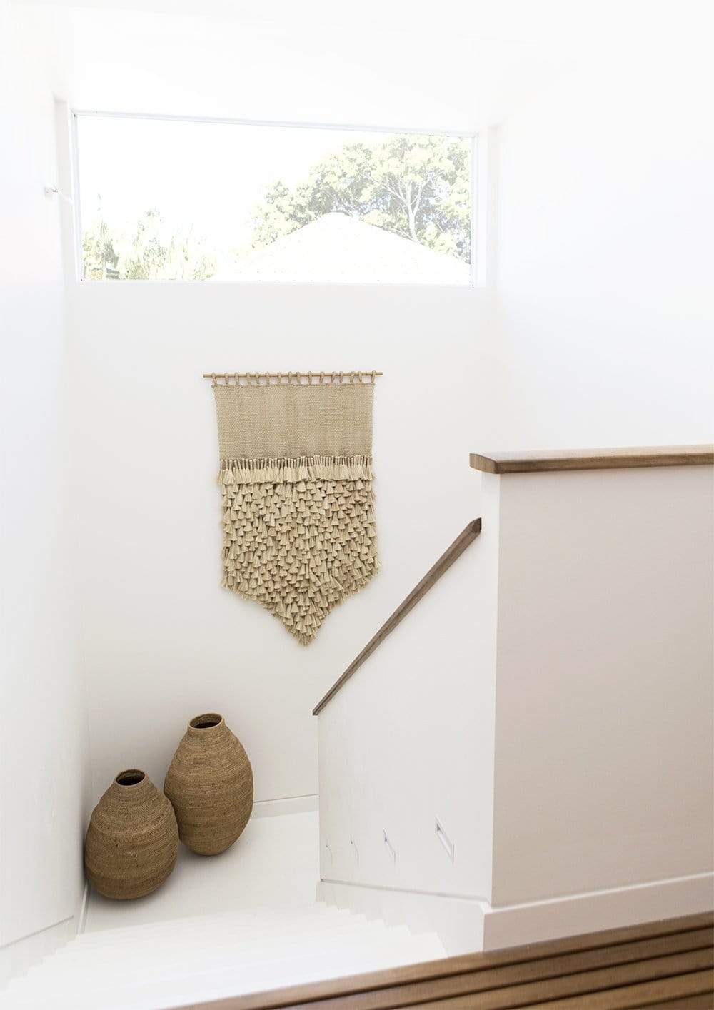 The Dharma Door Wall Hangings Jumbo Wall Hanging - Jute Tassels Jumbo Tassel Wall Hanging - Natural