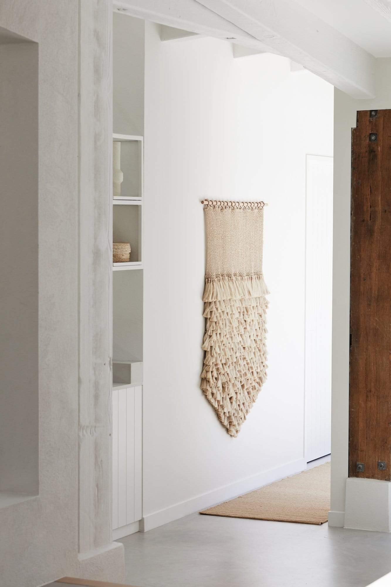 The Dharma Door Wall Hangings Jumbo Wall Hanging - Jute Tassels Jumbo Tassel Wall Hanging - Natural