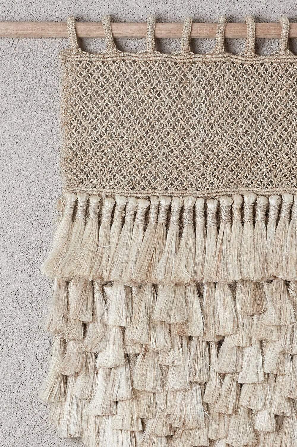 The Dharma Door Wall Hangings Wall Hanging - Natural Jute Tassels Tassel Wall Hanging - Natural